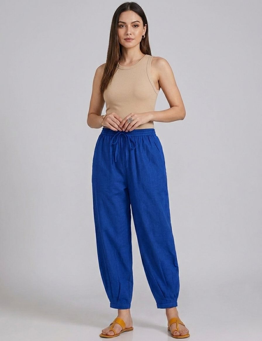 atriyo Solid Cotton Women Harem Pants-picture-21