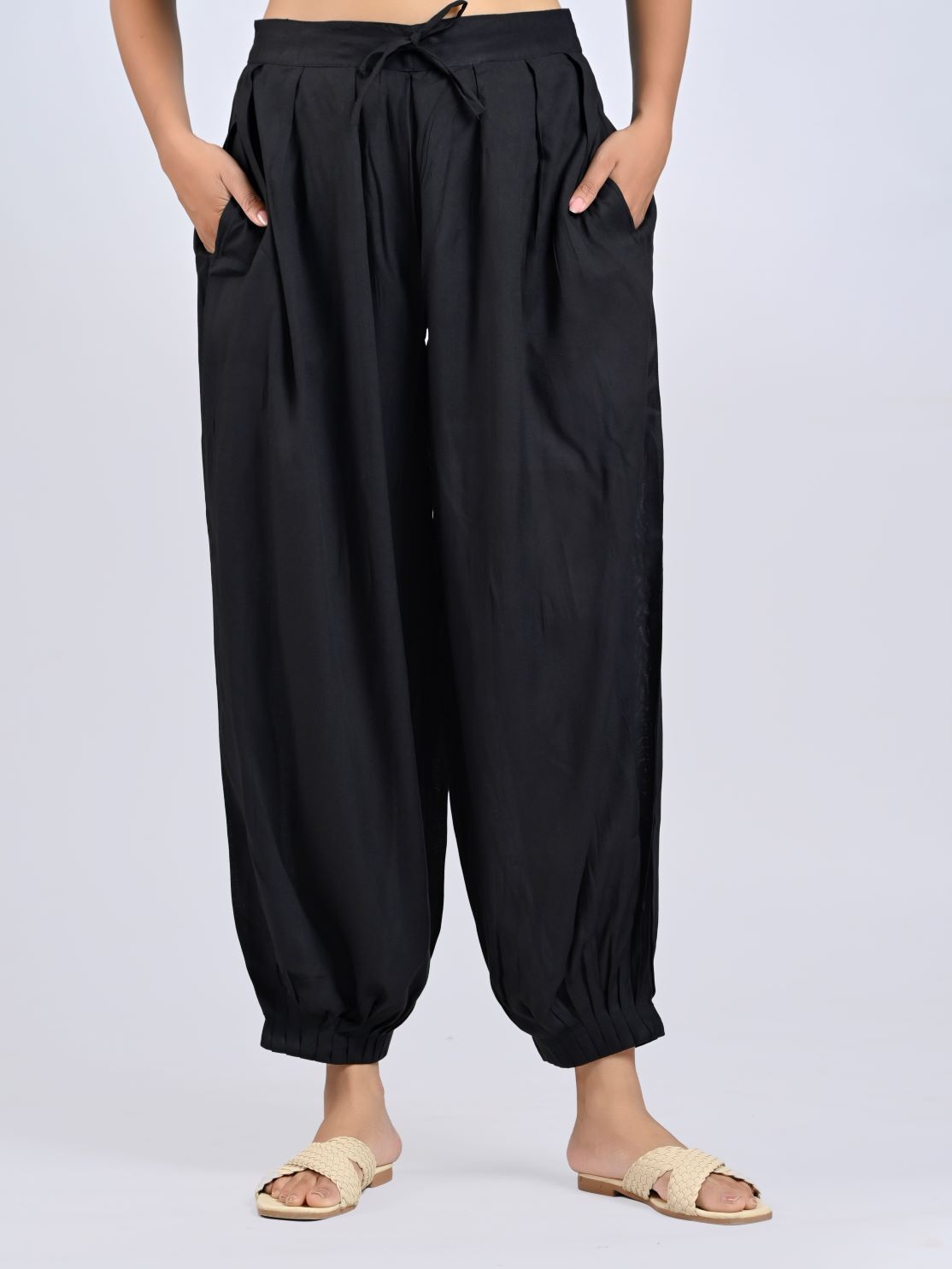 Solid Rayon Women Harem Pants