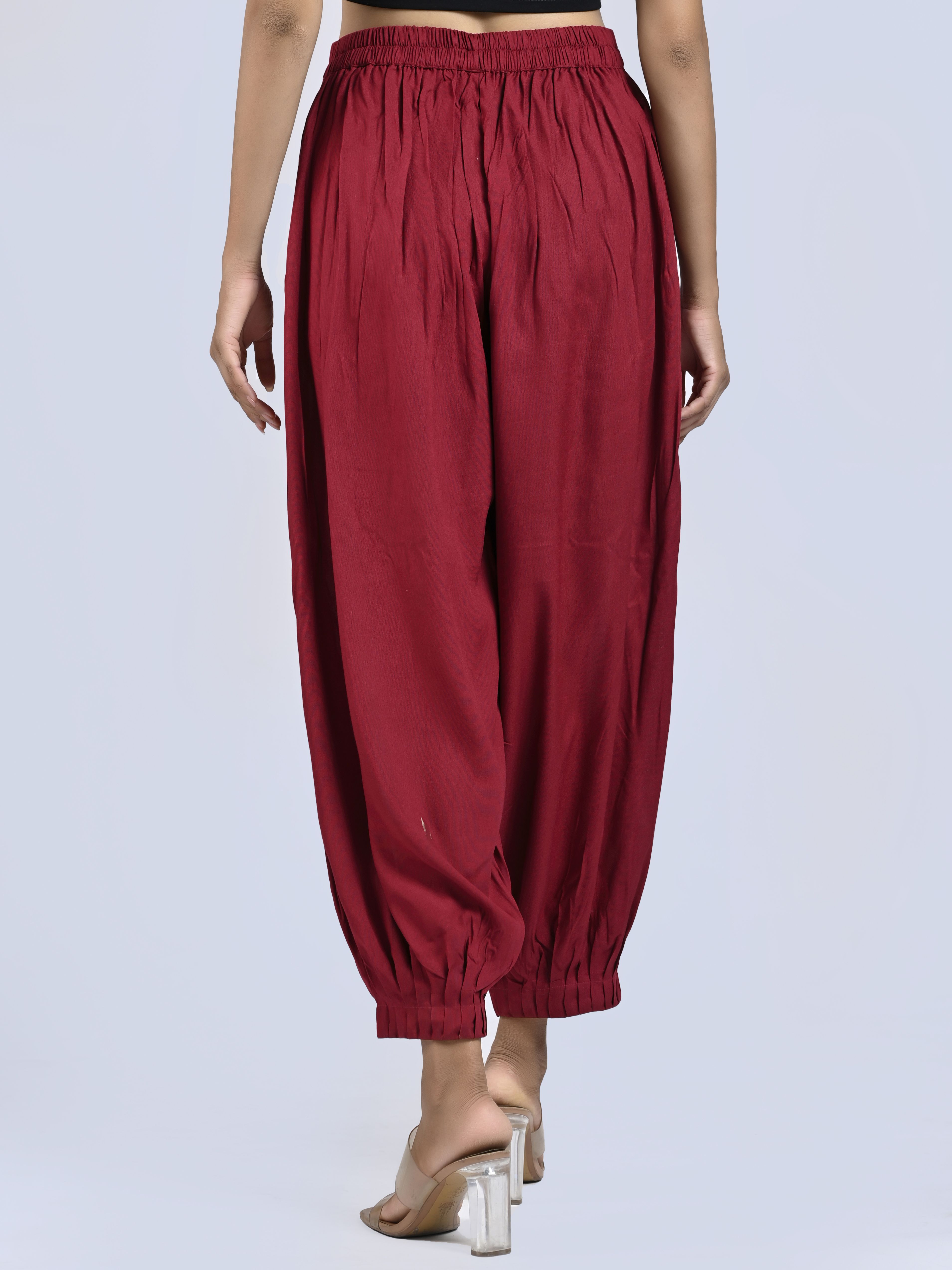 rohit enternational Solid Rayon Women Harem Pants-picture-30