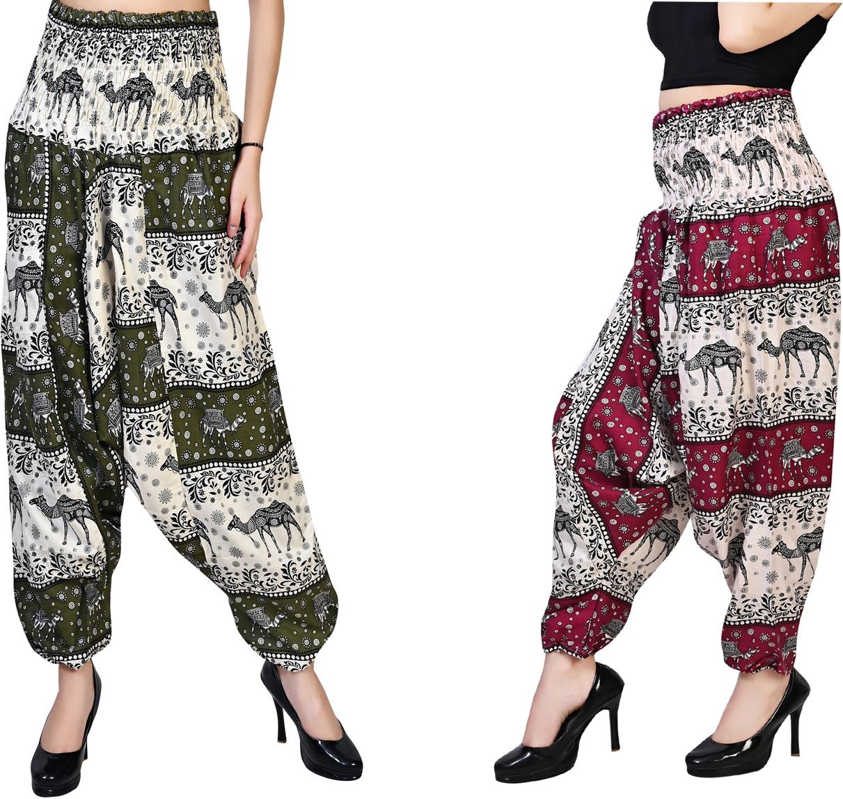 letz dezine Printed Rayon Women Harem Pants-picture-19