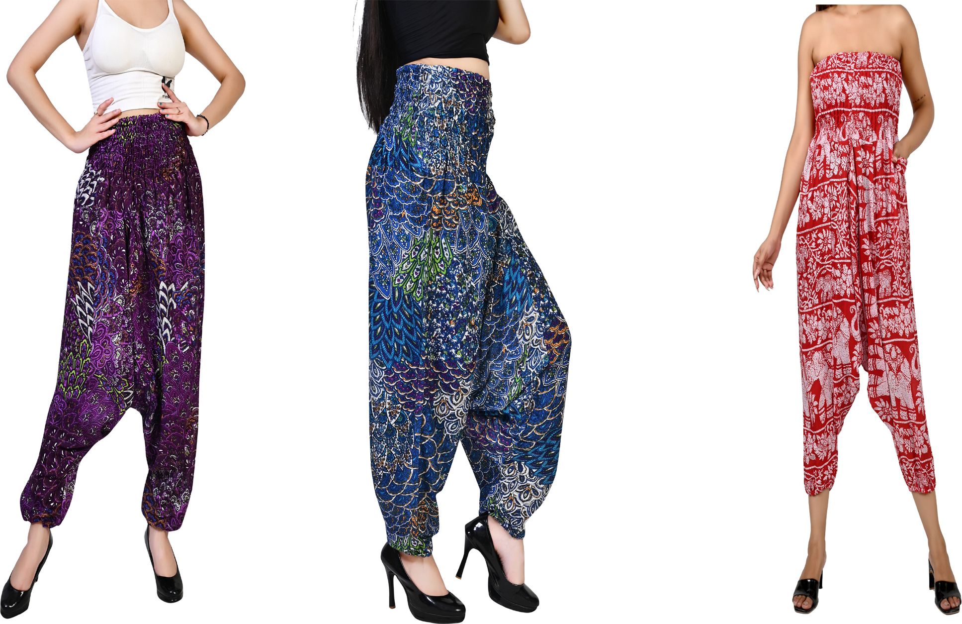 fusfus Printed Rayon, Cotton Women Harem Pants-picture-33