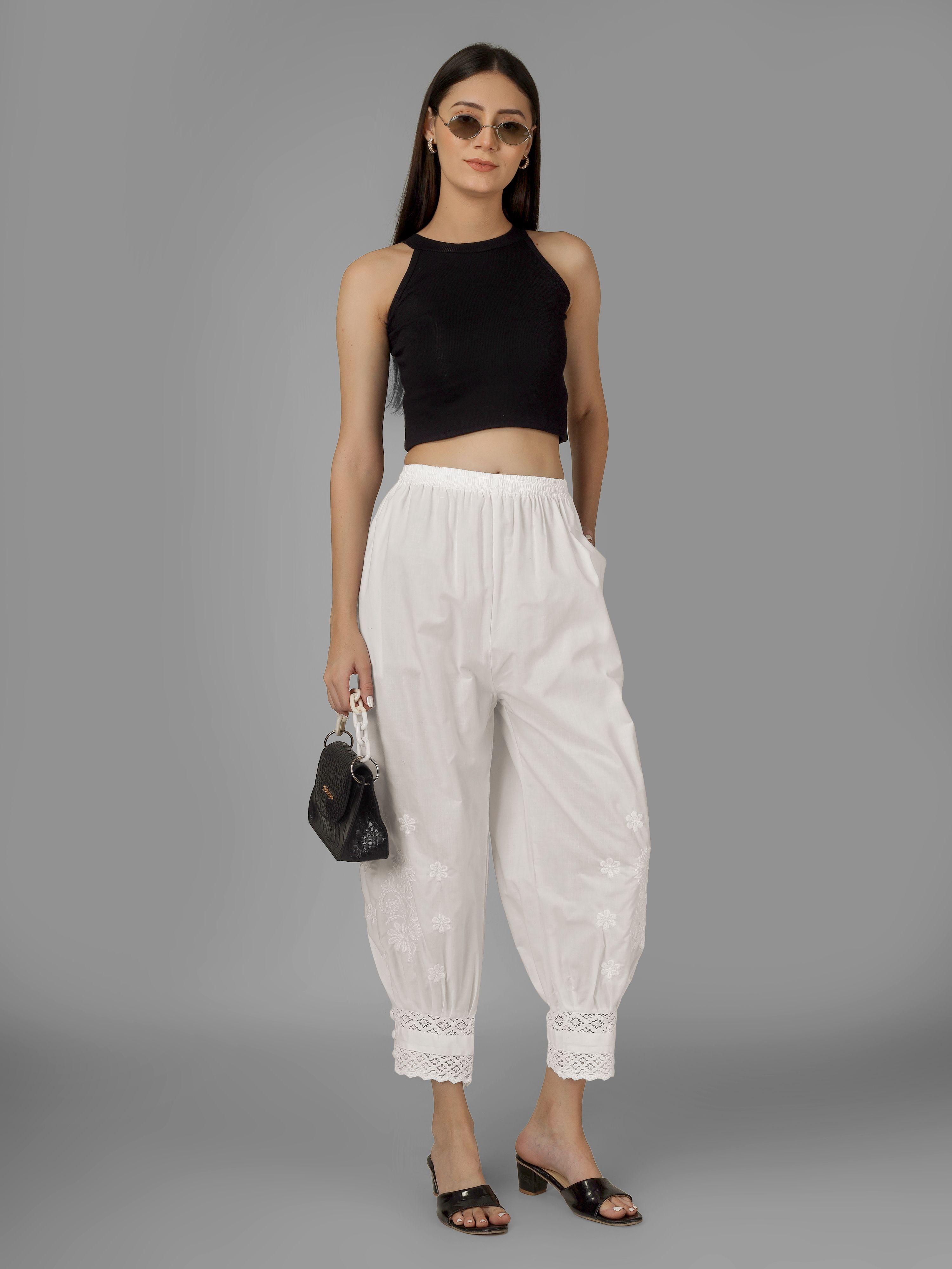 Embroidered Cotton Women Harem Pants