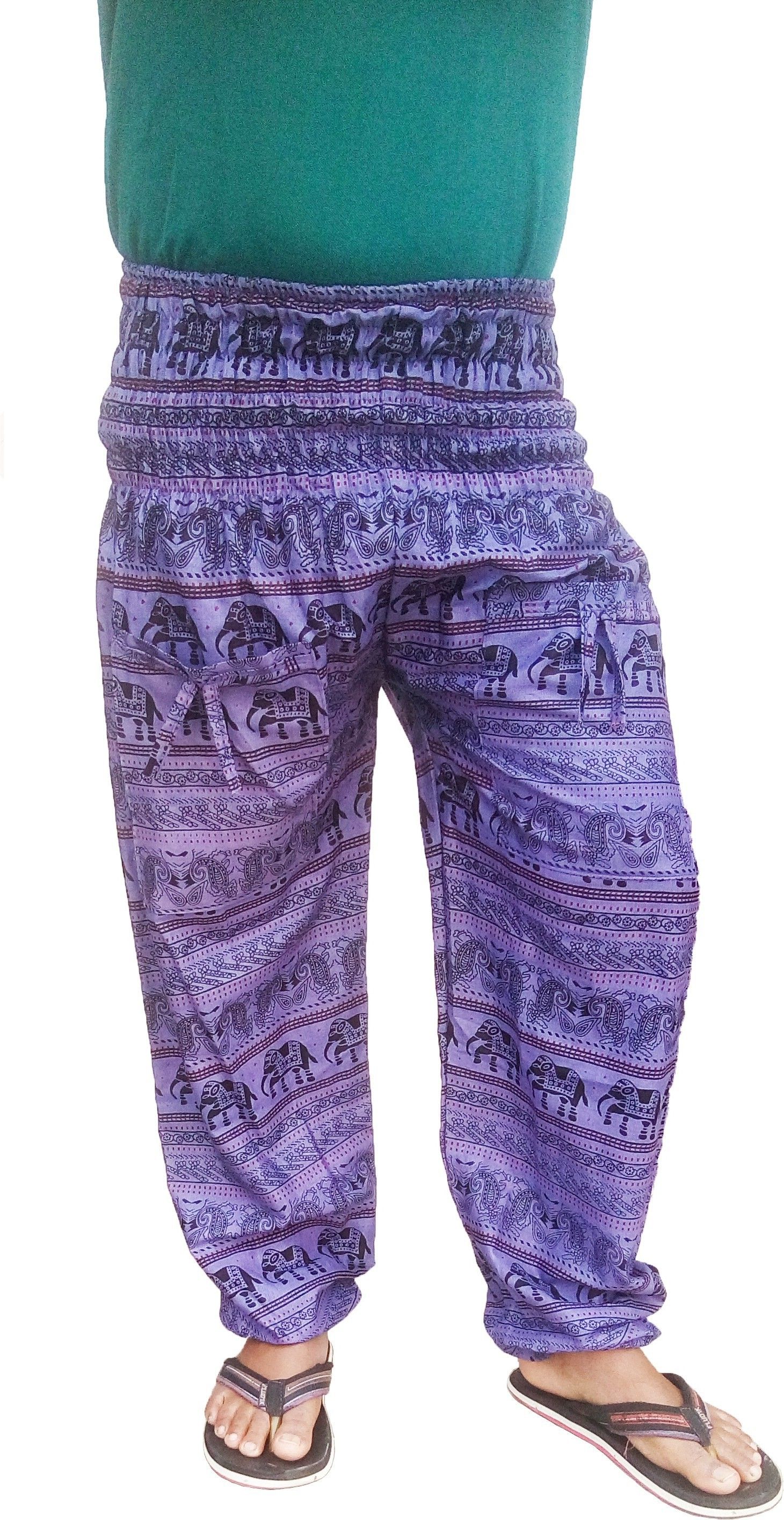 icare Printed Cotton Blend Men Harem Pants-picture-20