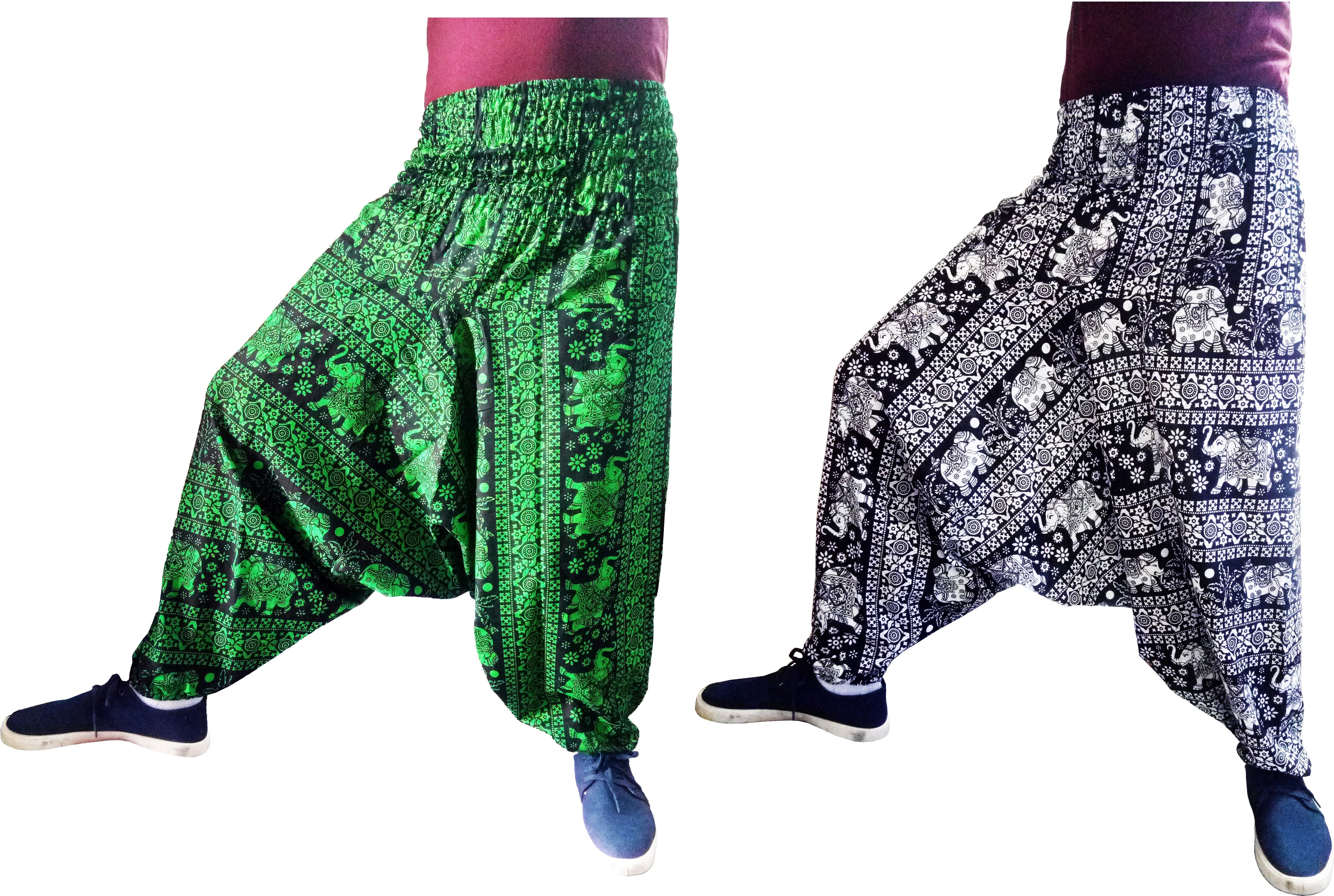 icare Printed Cotton Men Harem Pants-picture-35