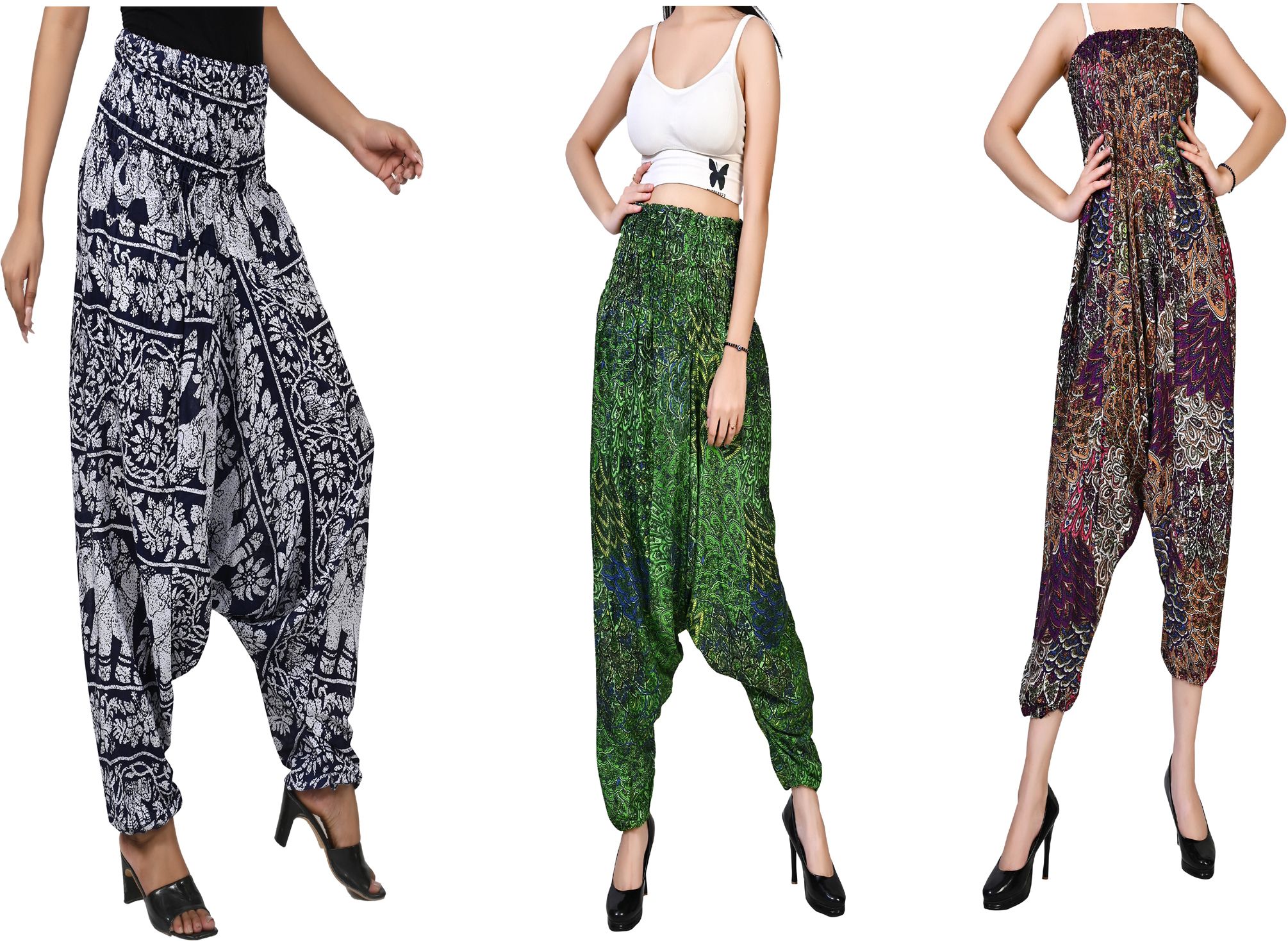 fusfus Printed Rayon, Cotton Women Harem Pants-picture-38
