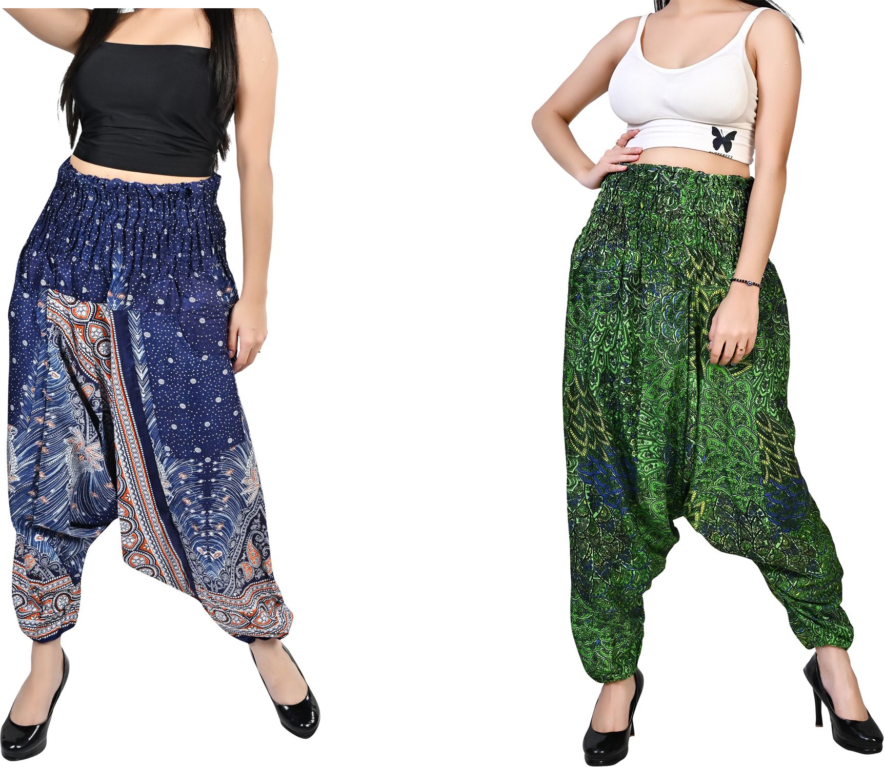 fusfus Printed Rayon, Cotton Women Harem Pants-picture-10