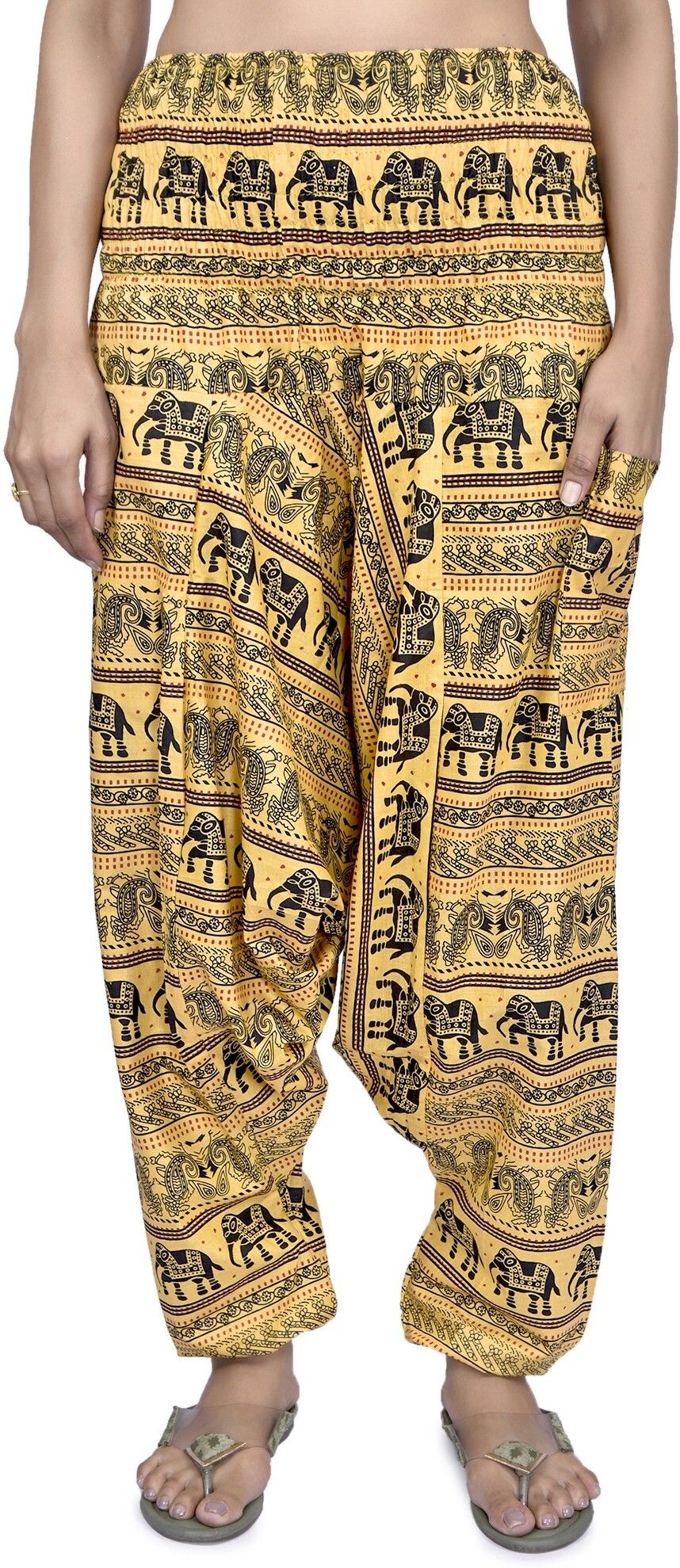 viku Printed Cotton Women Harem Pants-picture-30