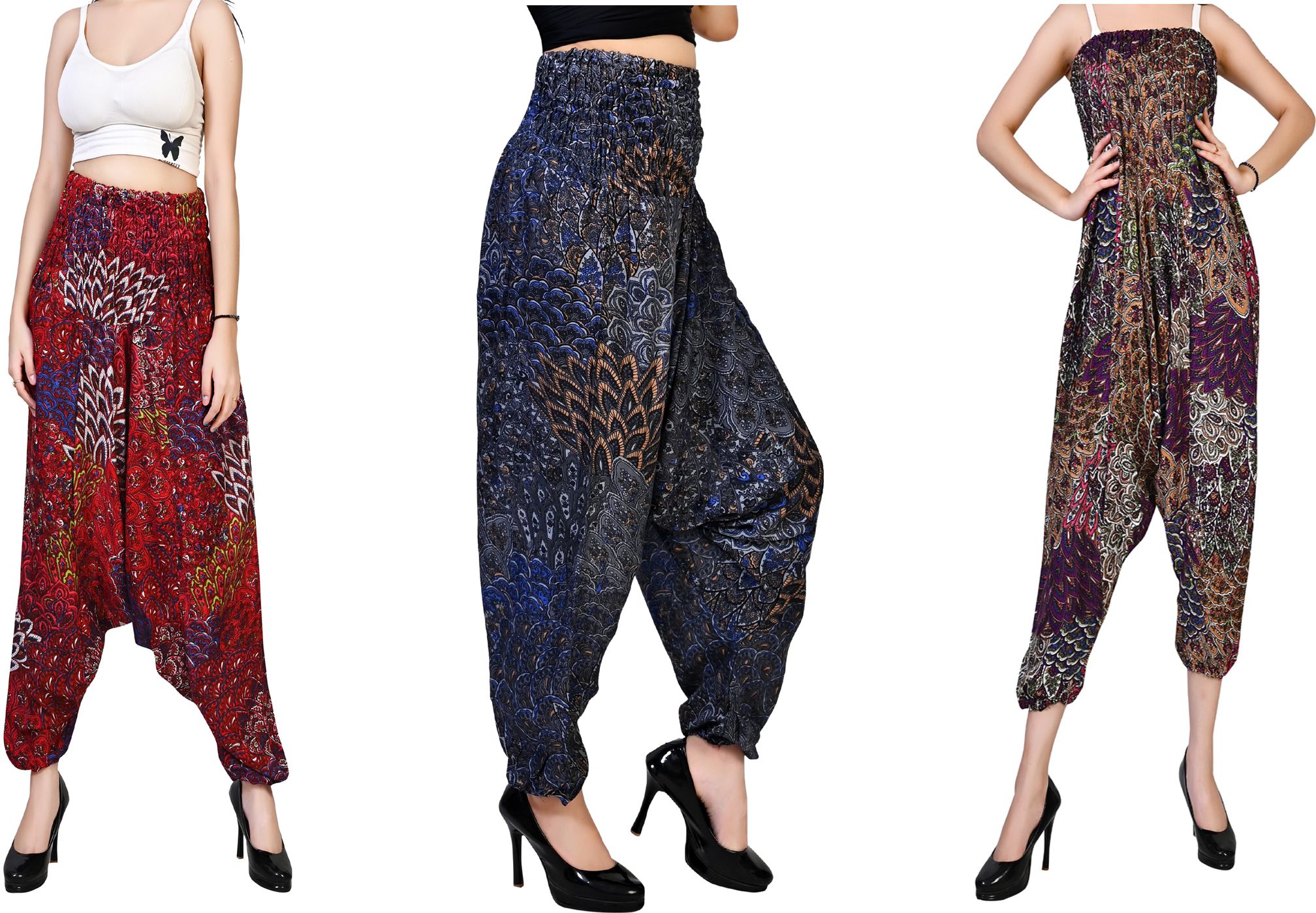 fusfus Printed Rayon, Cotton Women Harem Pants-picture-28