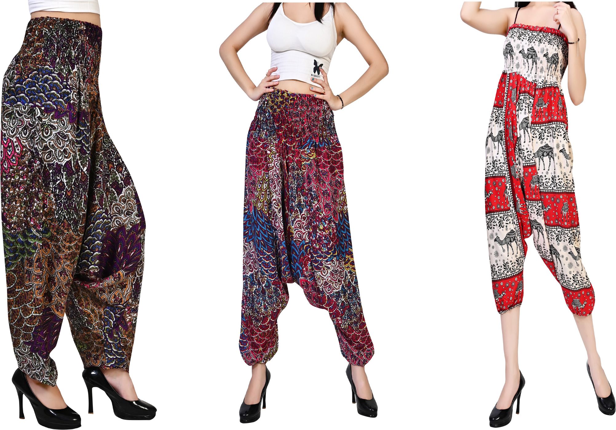 fusfus Printed Rayon, Cotton Women Harem Pants-picture-22