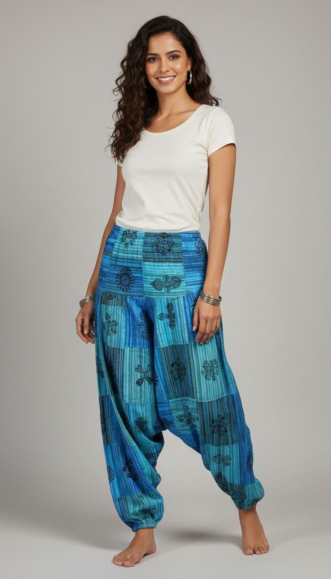 sr collection Striped, Printed Cotton Women Harem Pants-picture-44