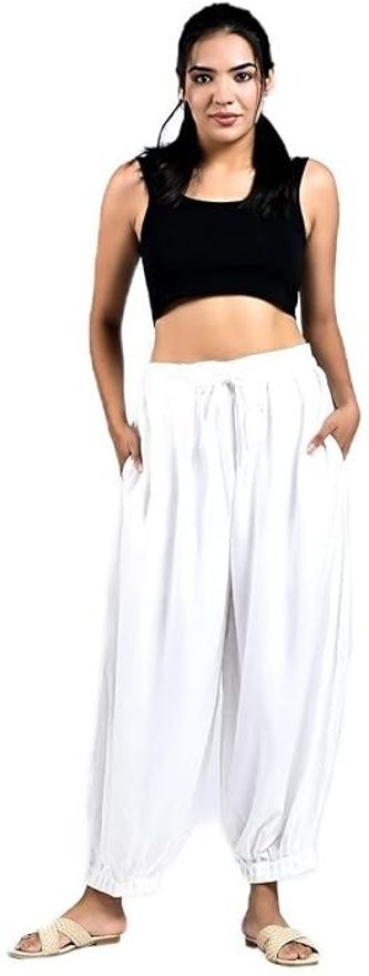 atriyo Solid Cotton Women Harem Pants-picture-20