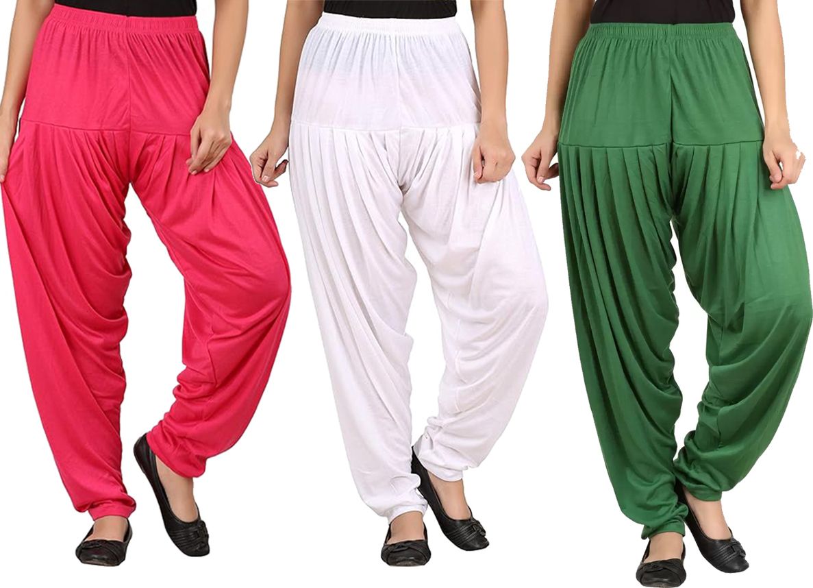 Solid Viscose Women Harem Pants-image-17
