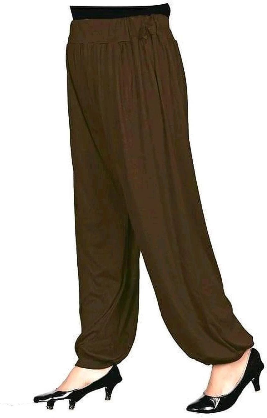 madegood Solid Cotton Lycra Blend Women Harem Pants-picture-40