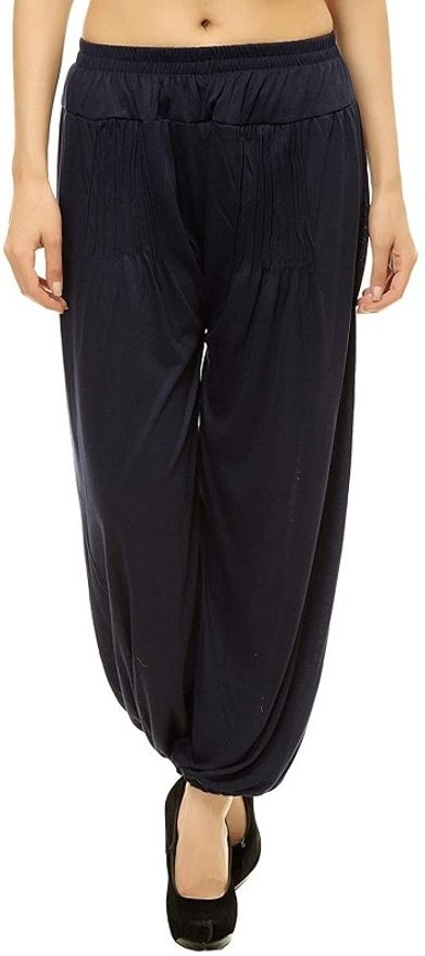 Solid Cotton, Cotton Lycra Blend Women Harem Pants-image-18
