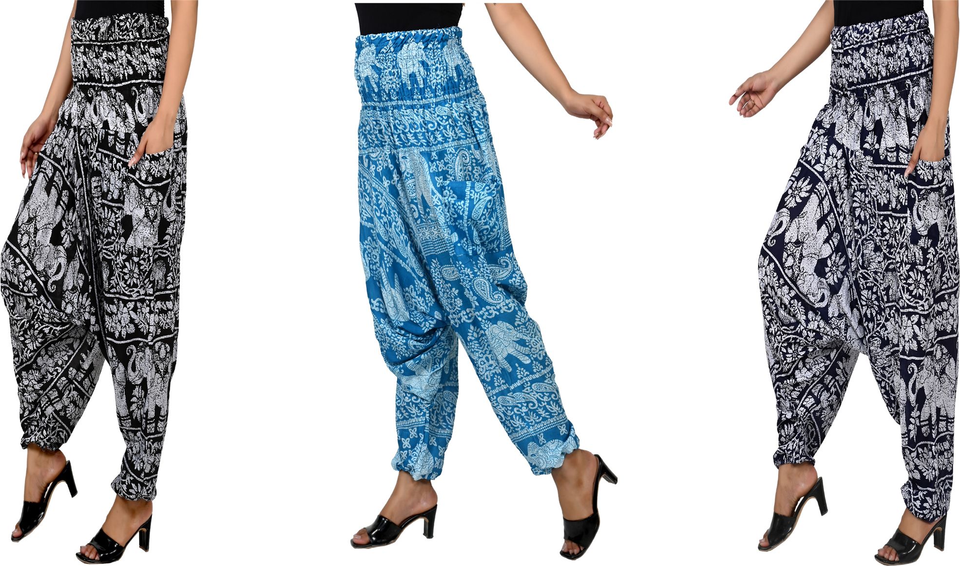narnari Printed Rayon Women Harem Pants-picture-39