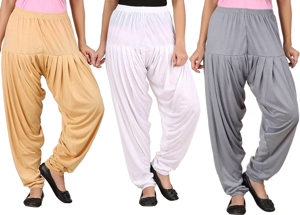 Solid Viscose Women Harem Pants-image-23