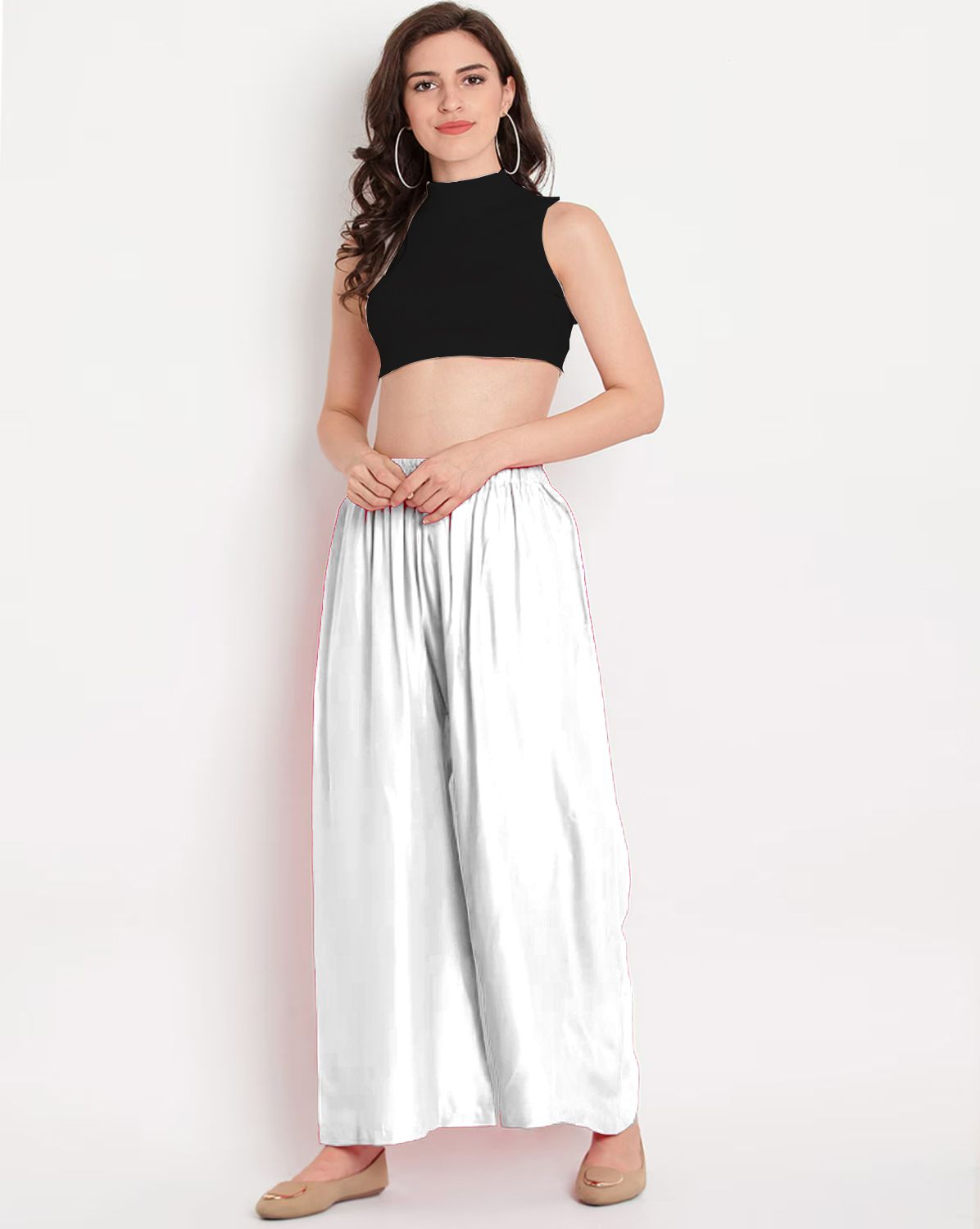Solid Cotton Women Harem Pants-image-11