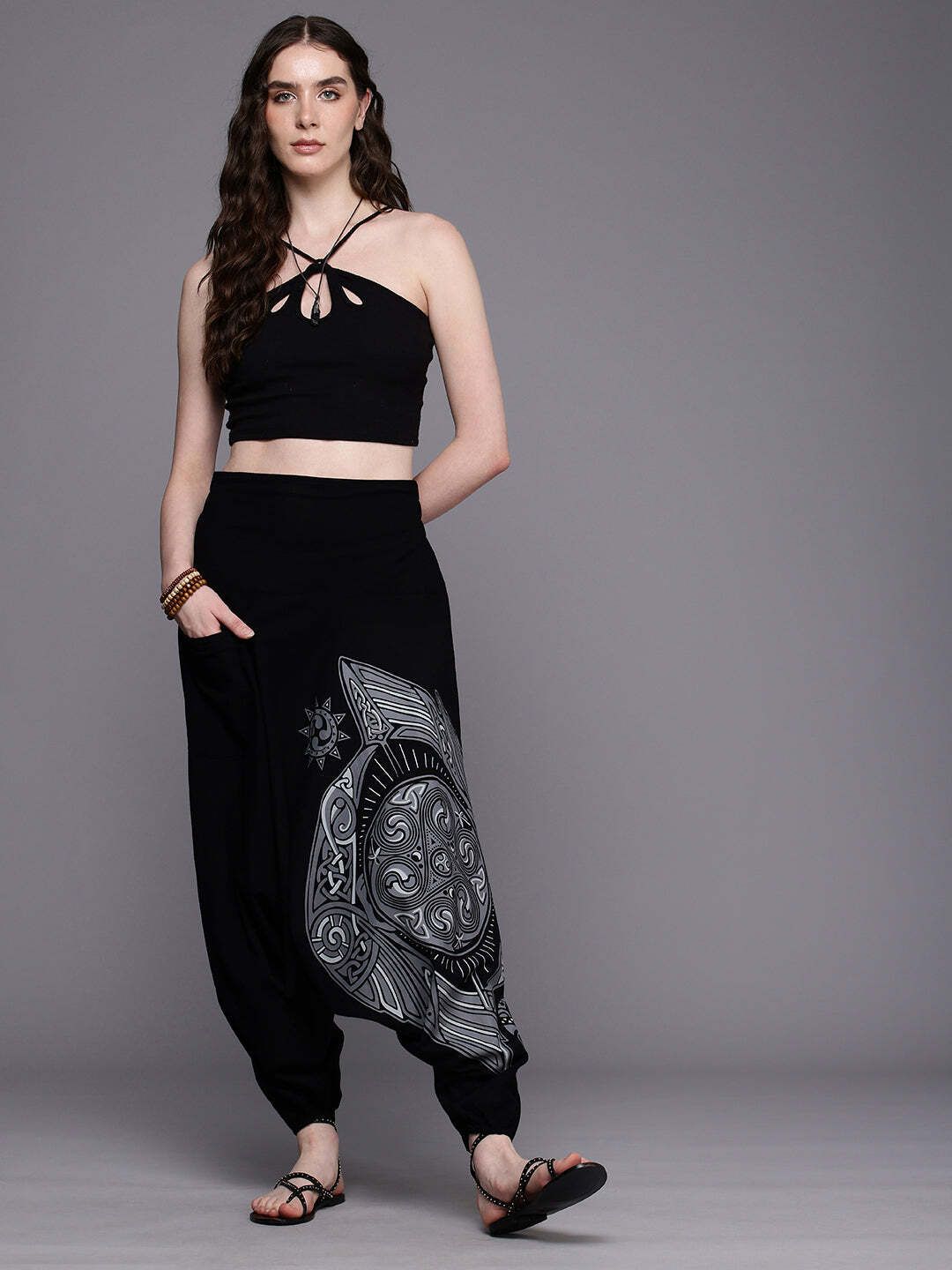 the veshti company Printed Cotton Women Harem Pants-picture-24
