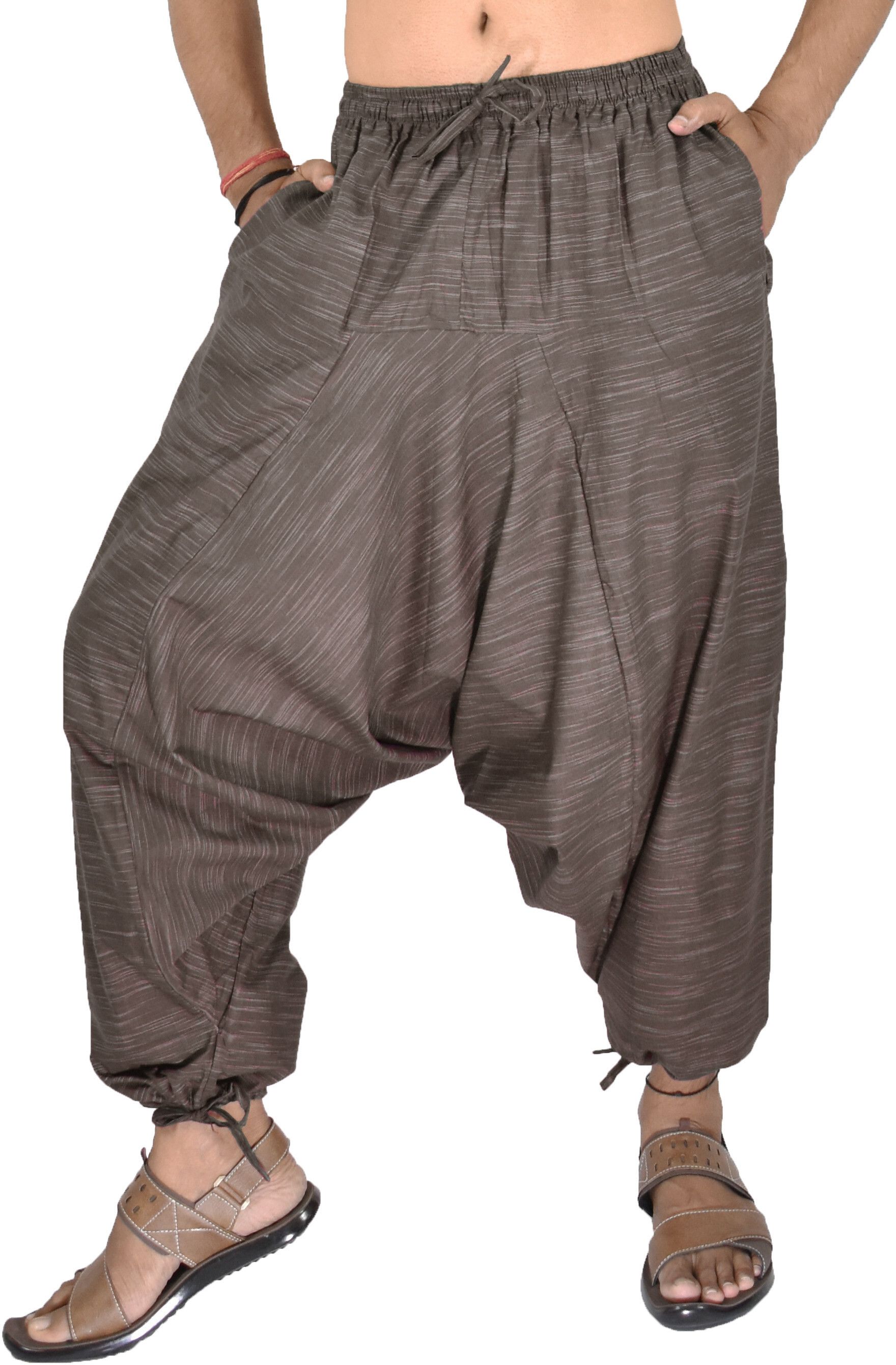 whitewhale Solid Cotton Men Harem Pants-picture-32