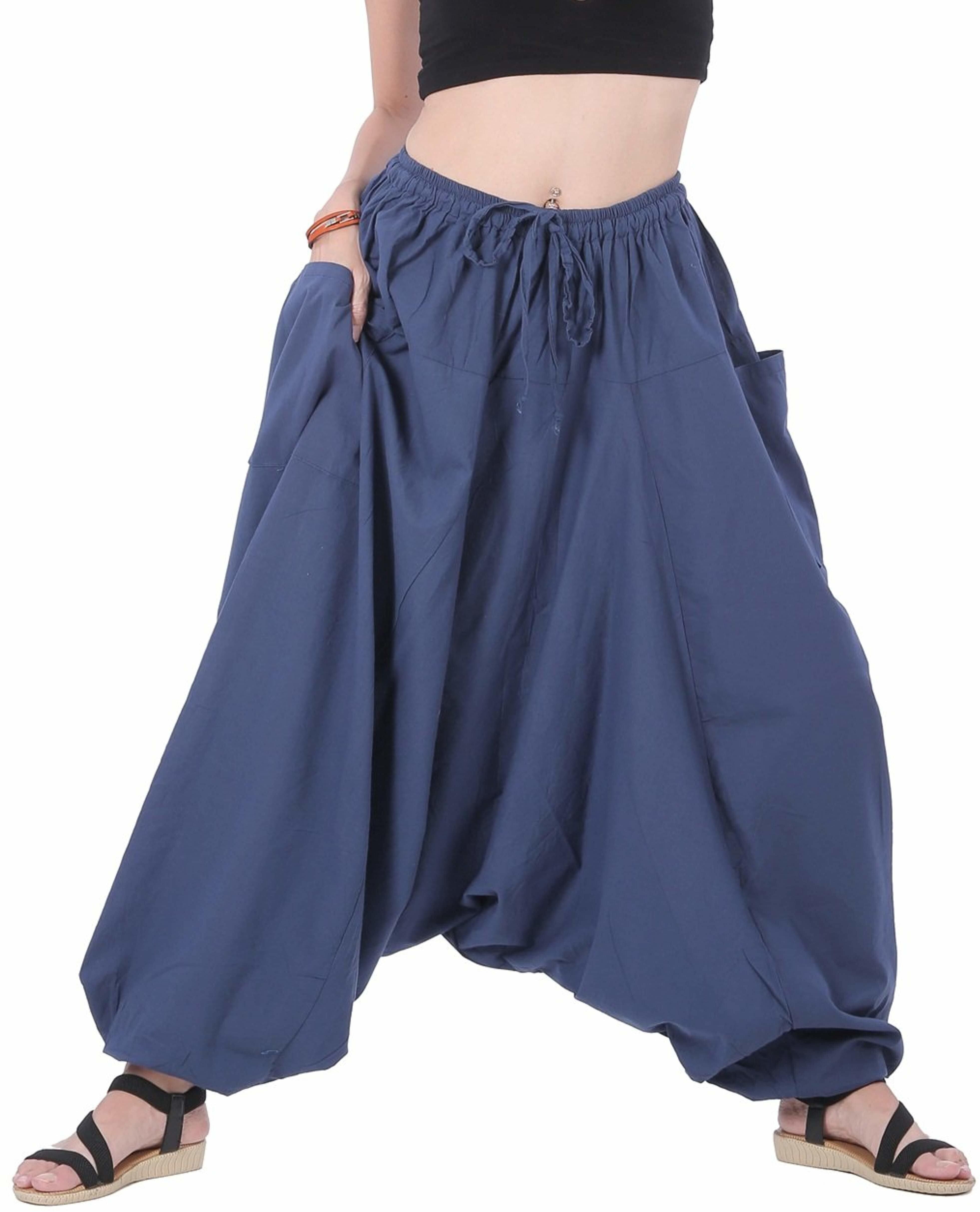whitewhale Solid Cotton Women Harem Pants-picture-18
