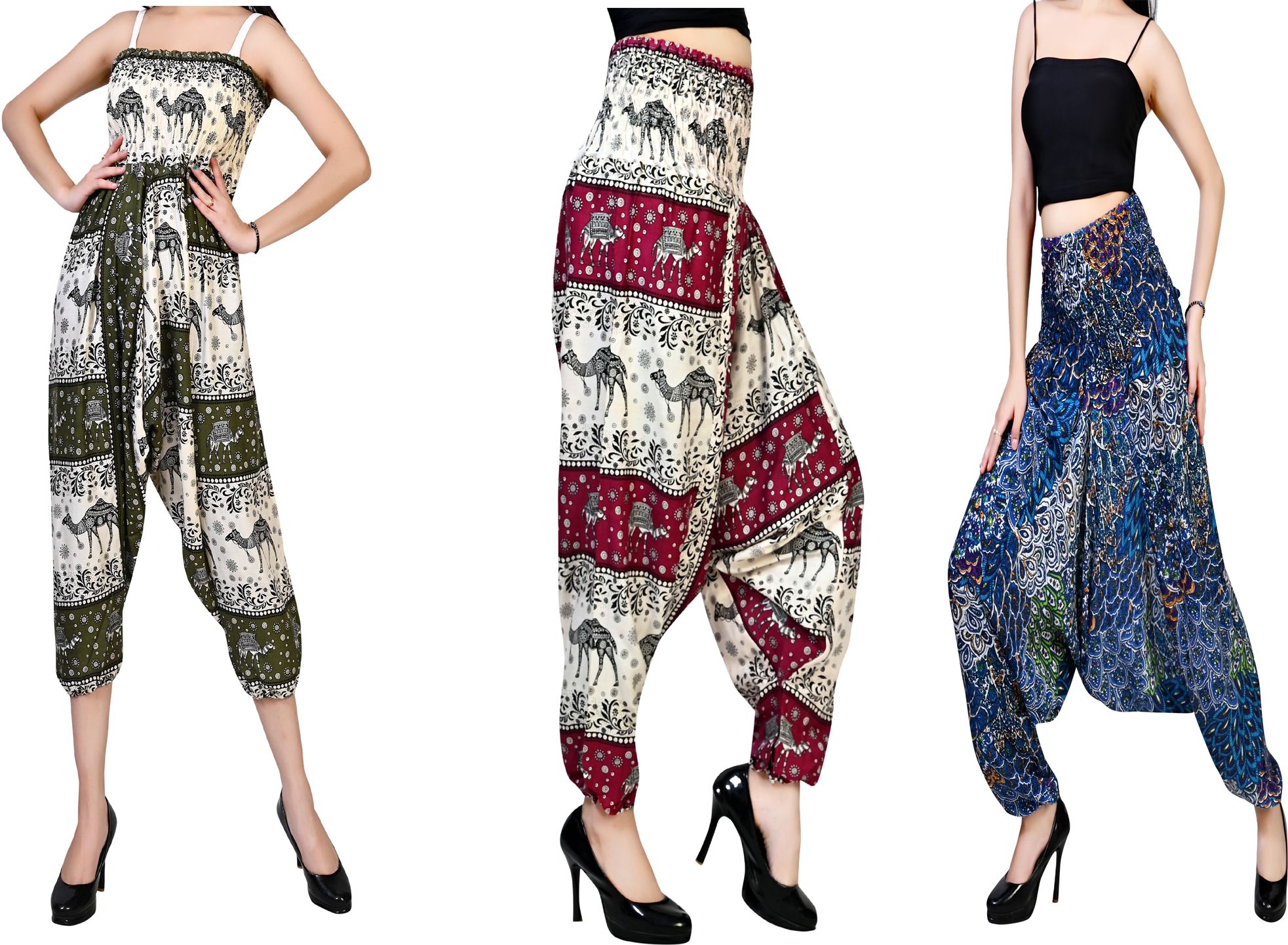 fusfus Printed Rayon, Cotton Women Harem Pants-picture-40