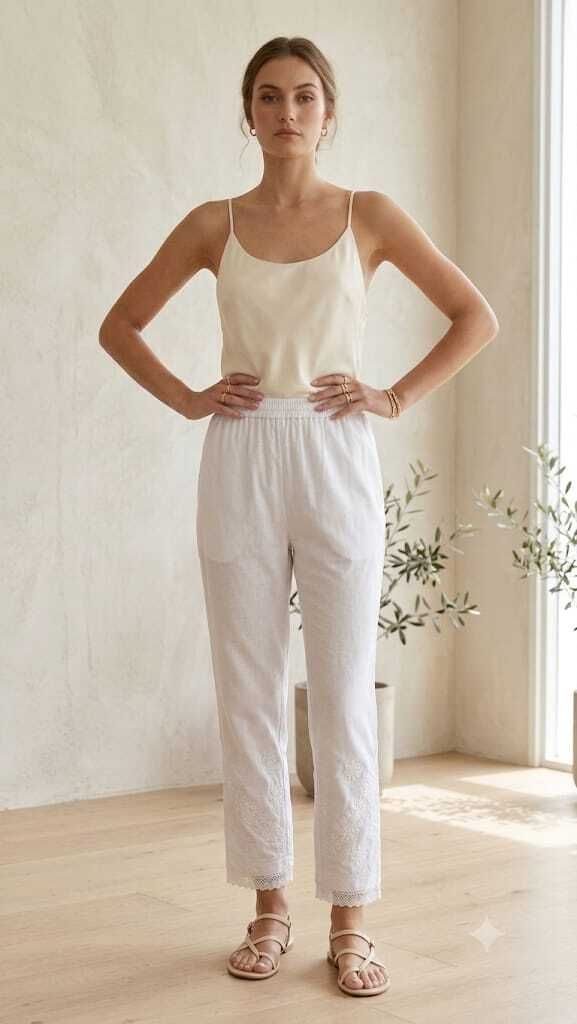 ayesha chikan Embroidered Cotton Women Harem Pants-picture-17