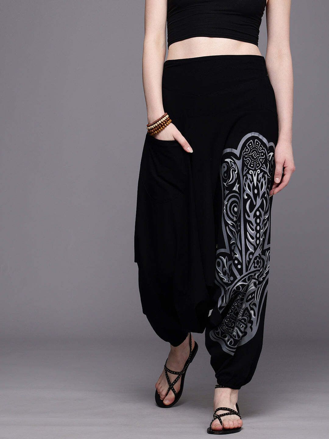 the veshti company Printed Cotton Women Harem Pants-picture-37