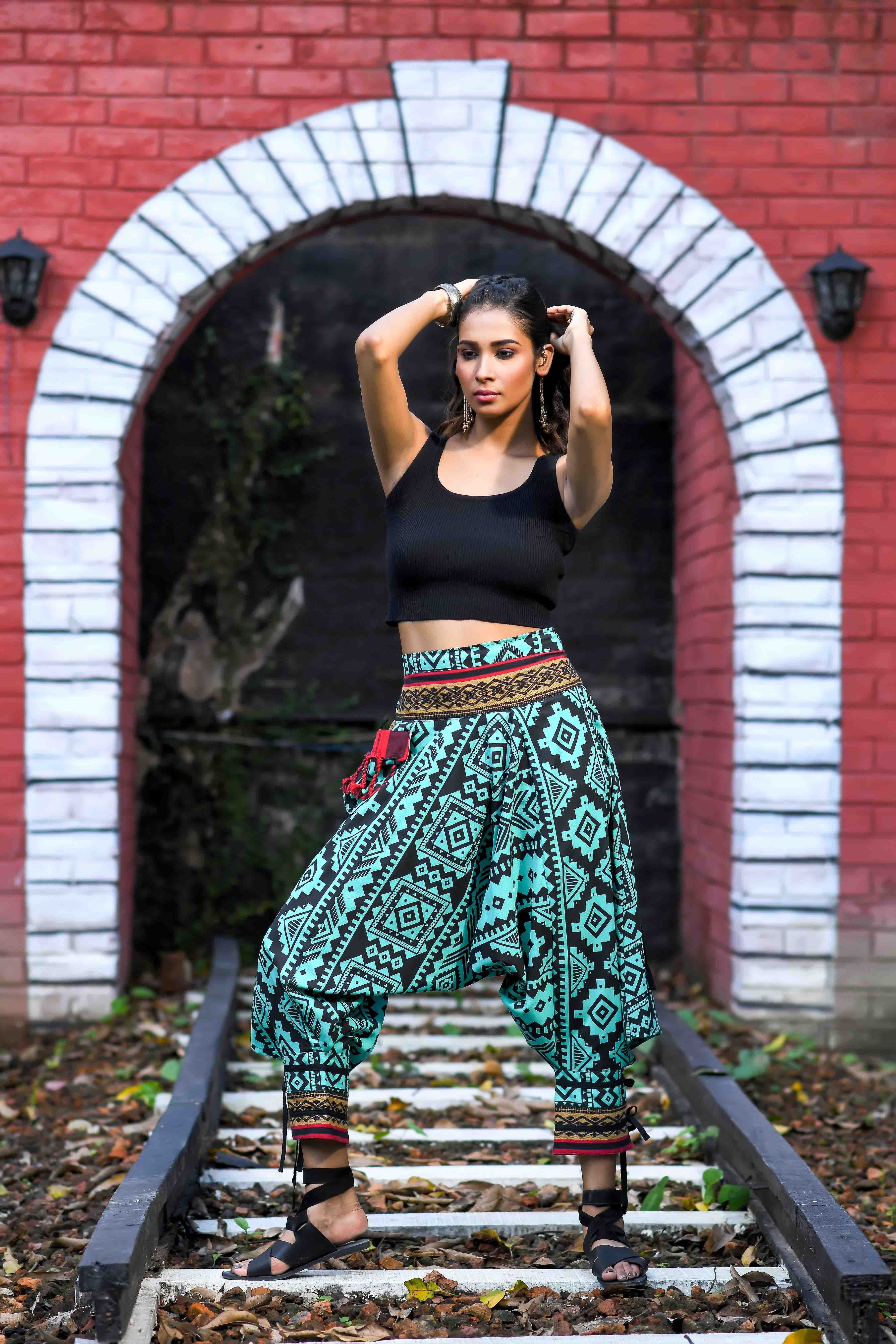 stand out Printed Cotton Women Harem Pants-picture-47