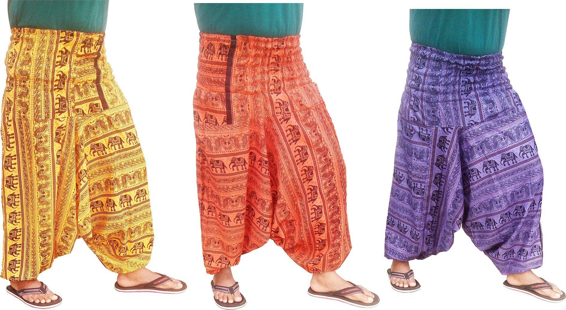 Printed Cotton Blend Men Harem Pants-image-33