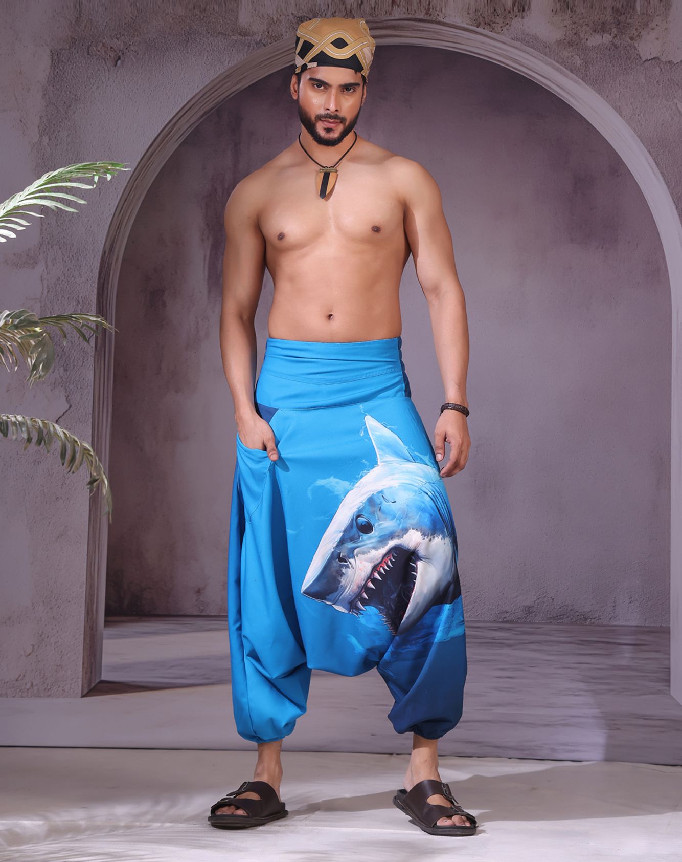 stand out Animal Print Cotton Men Harem Pants-picture-30