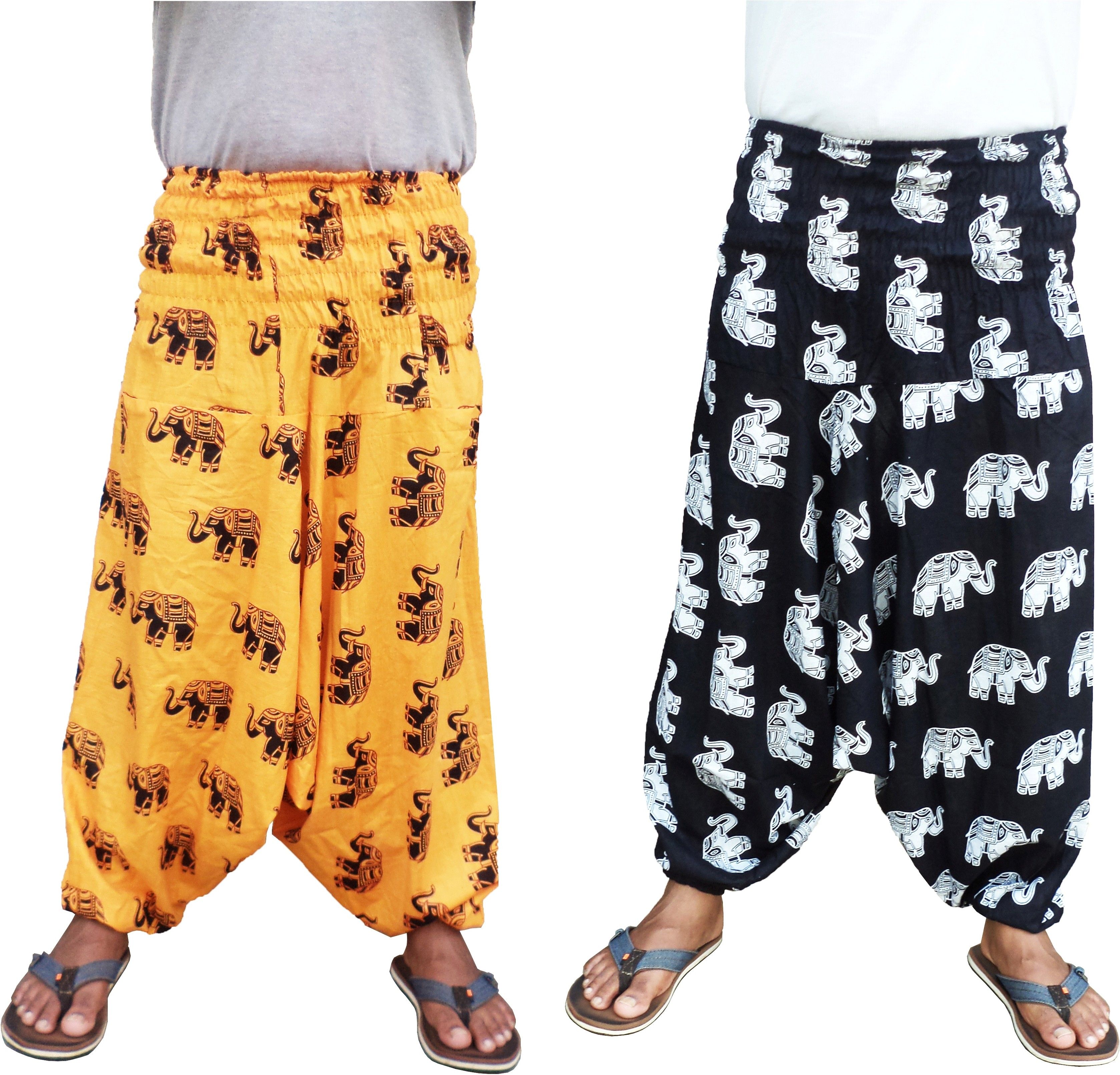 icare Printed Cotton Men Harem Pants-picture-11