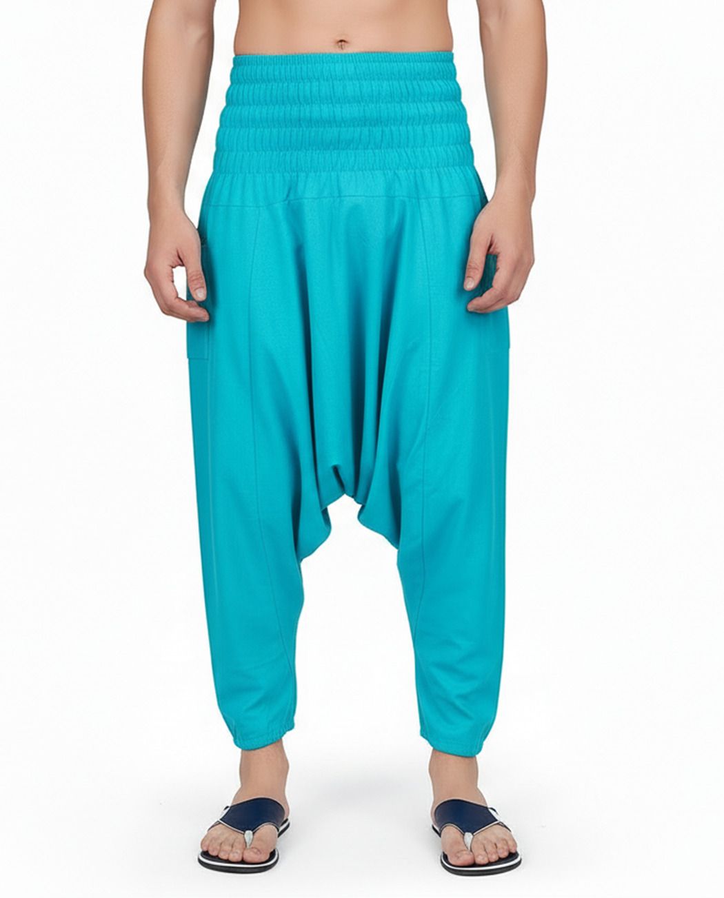 Solid Rayon Men Harem Pants
