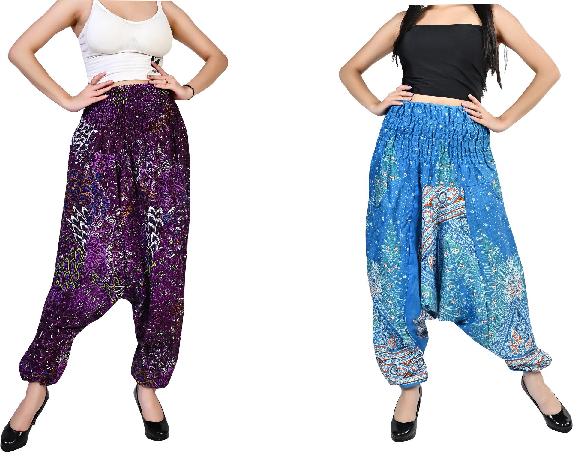 fusfus Printed Rayon, Cotton Women Harem Pants-picture-3