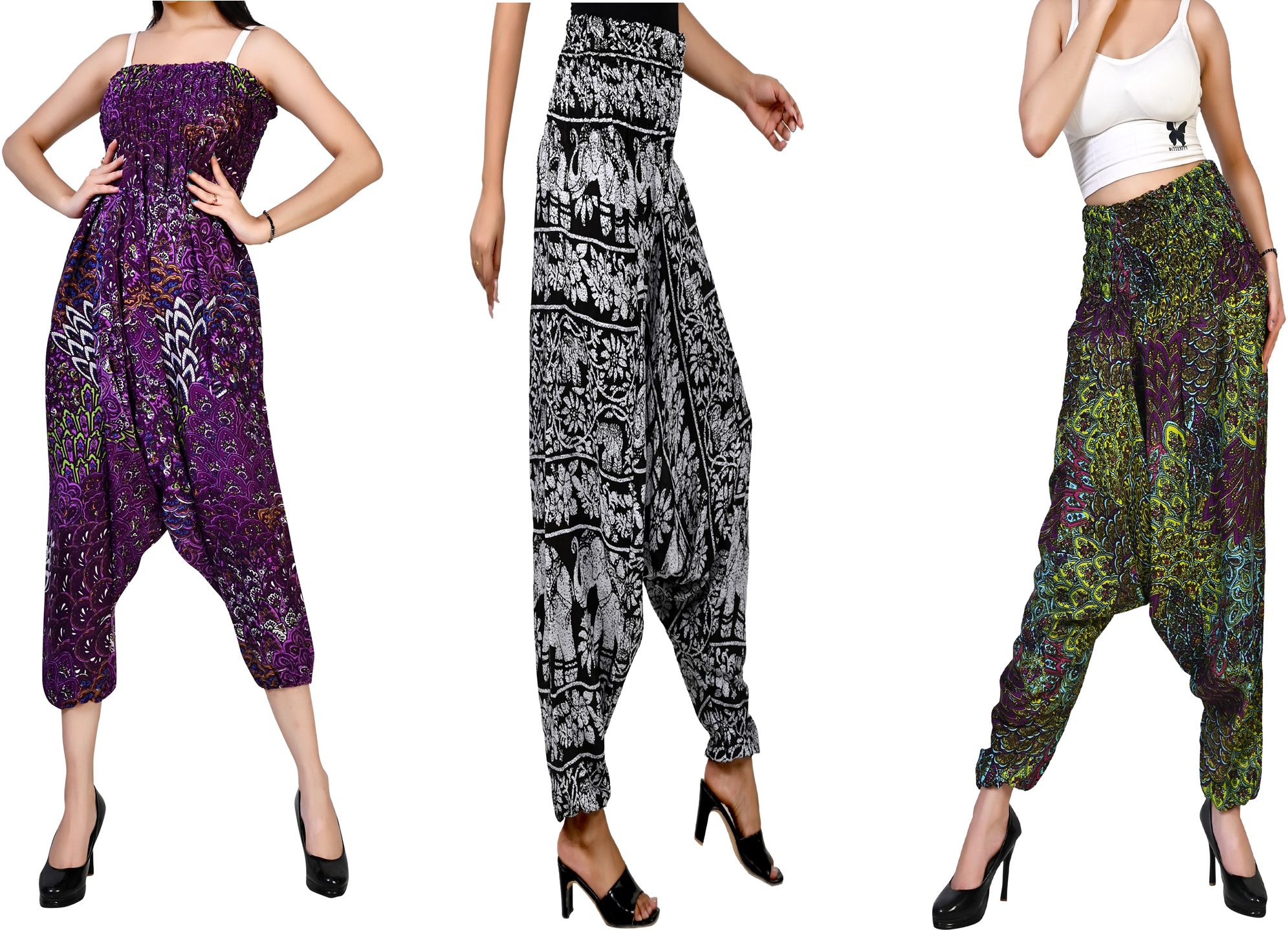 fusfus Printed Rayon, Cotton Women Harem Pants-picture-9