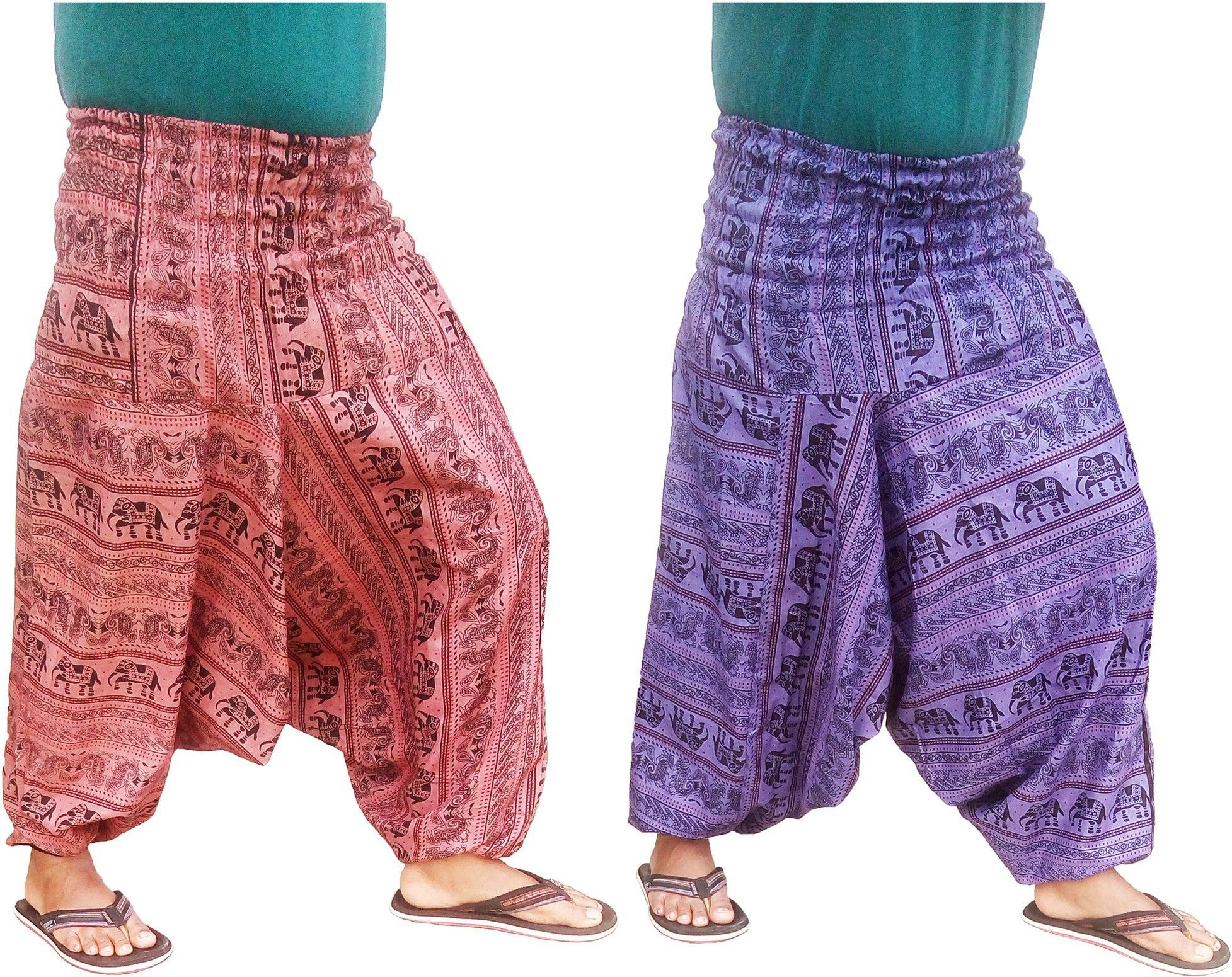 Printed Cotton Blend Men Harem Pants-image-39