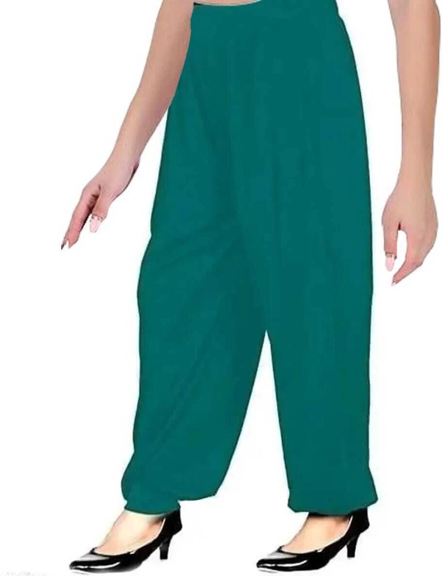 madegood Solid Cotton Lycra Blend Women Harem Pants-picture-18