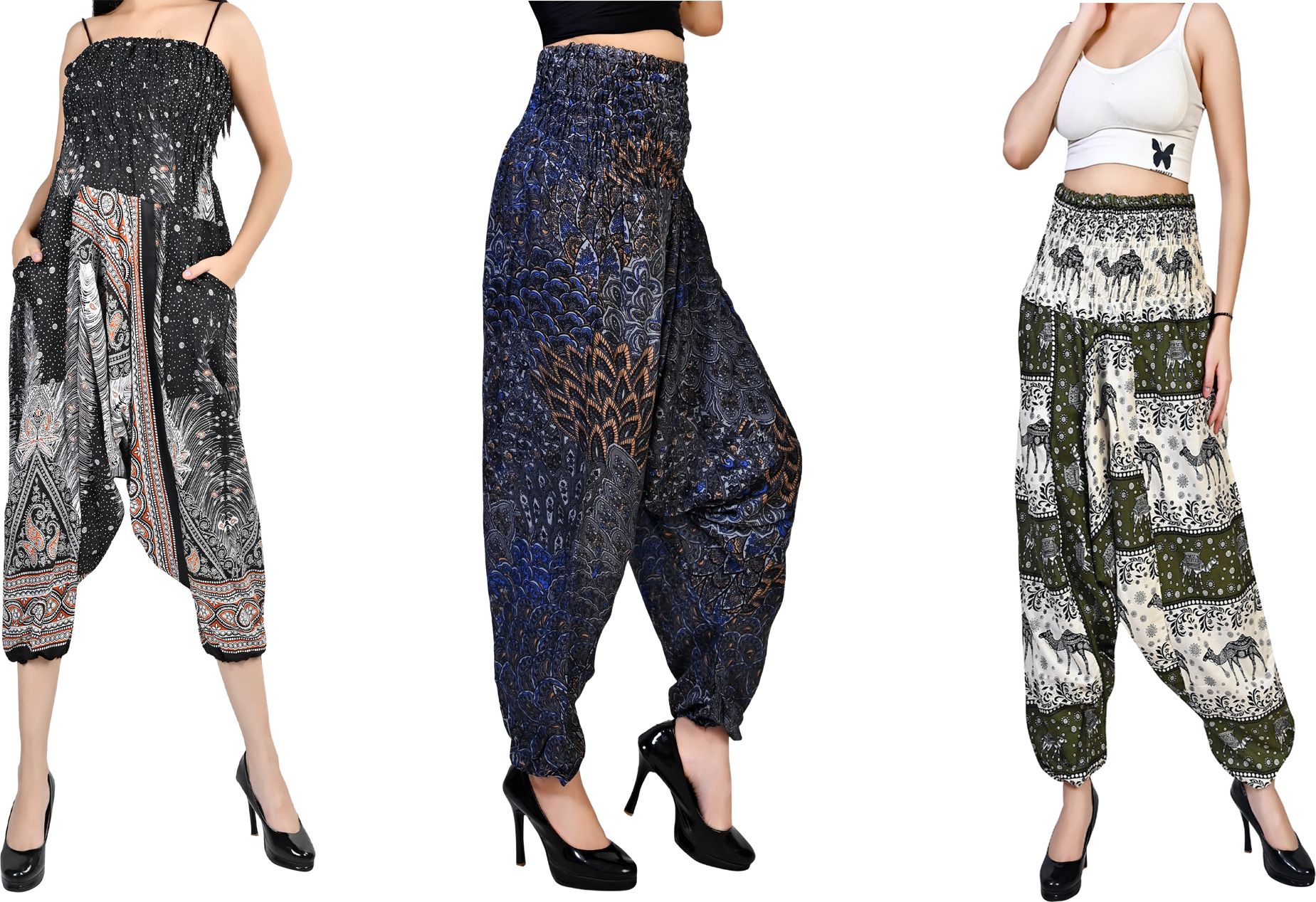 fusfus Printed Rayon, Cotton Women Harem Pants-picture-28
