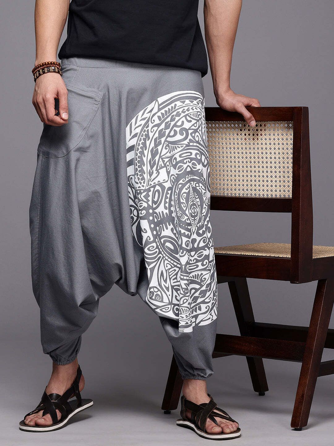 the veshti company Printed Cotton Men Harem Pants-picture-18