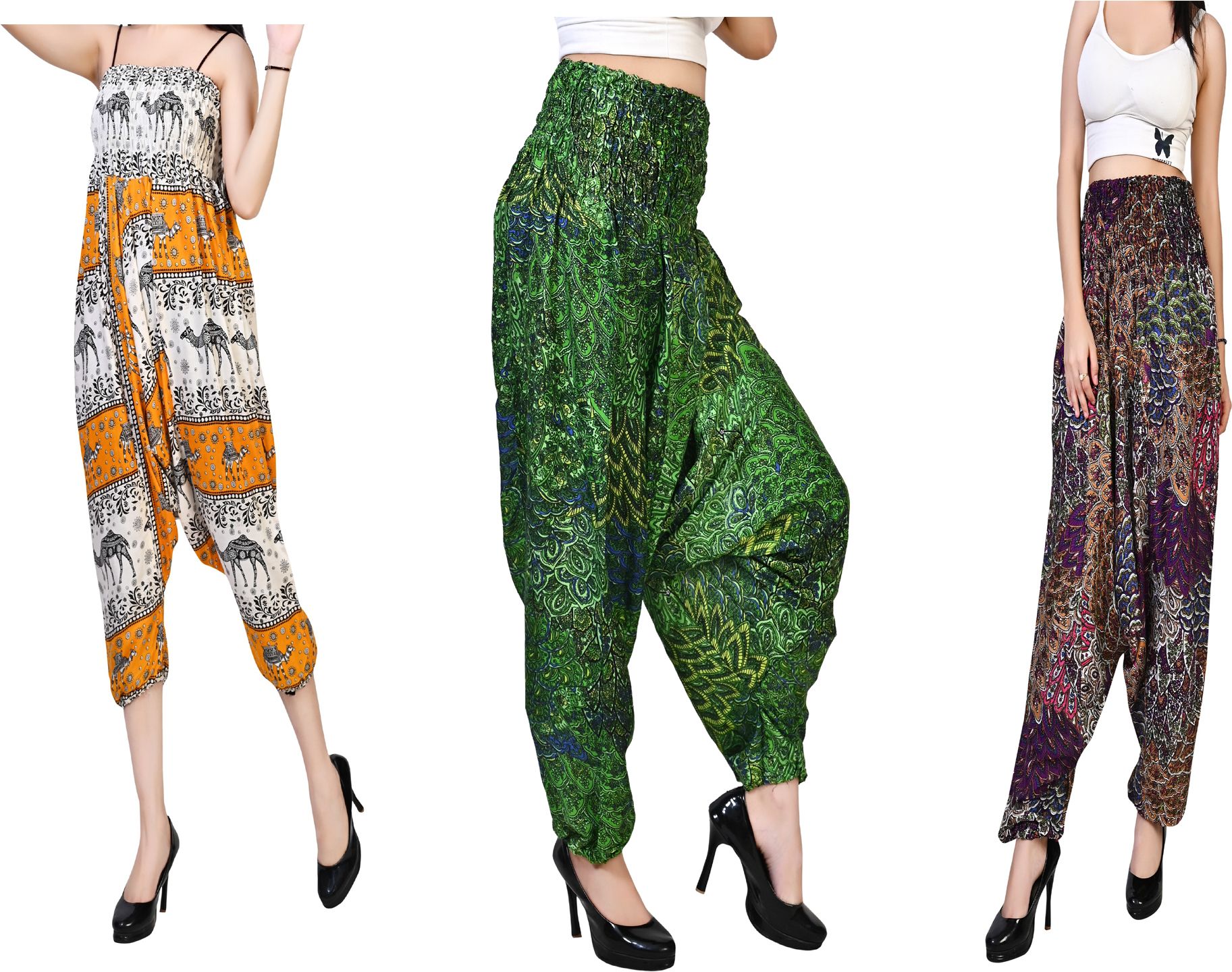 fusfus Printed Rayon, Cotton Women Harem Pants-picture-3