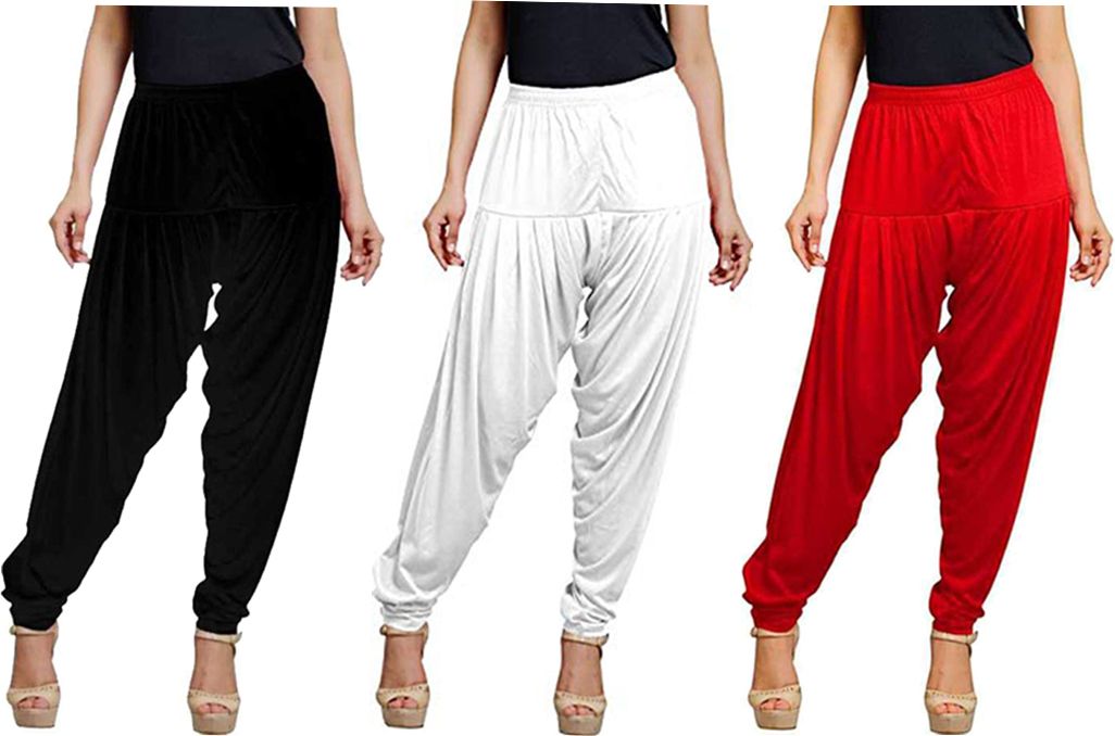 lifeneeds Solid Viscose Women Harem Pants-picture-10