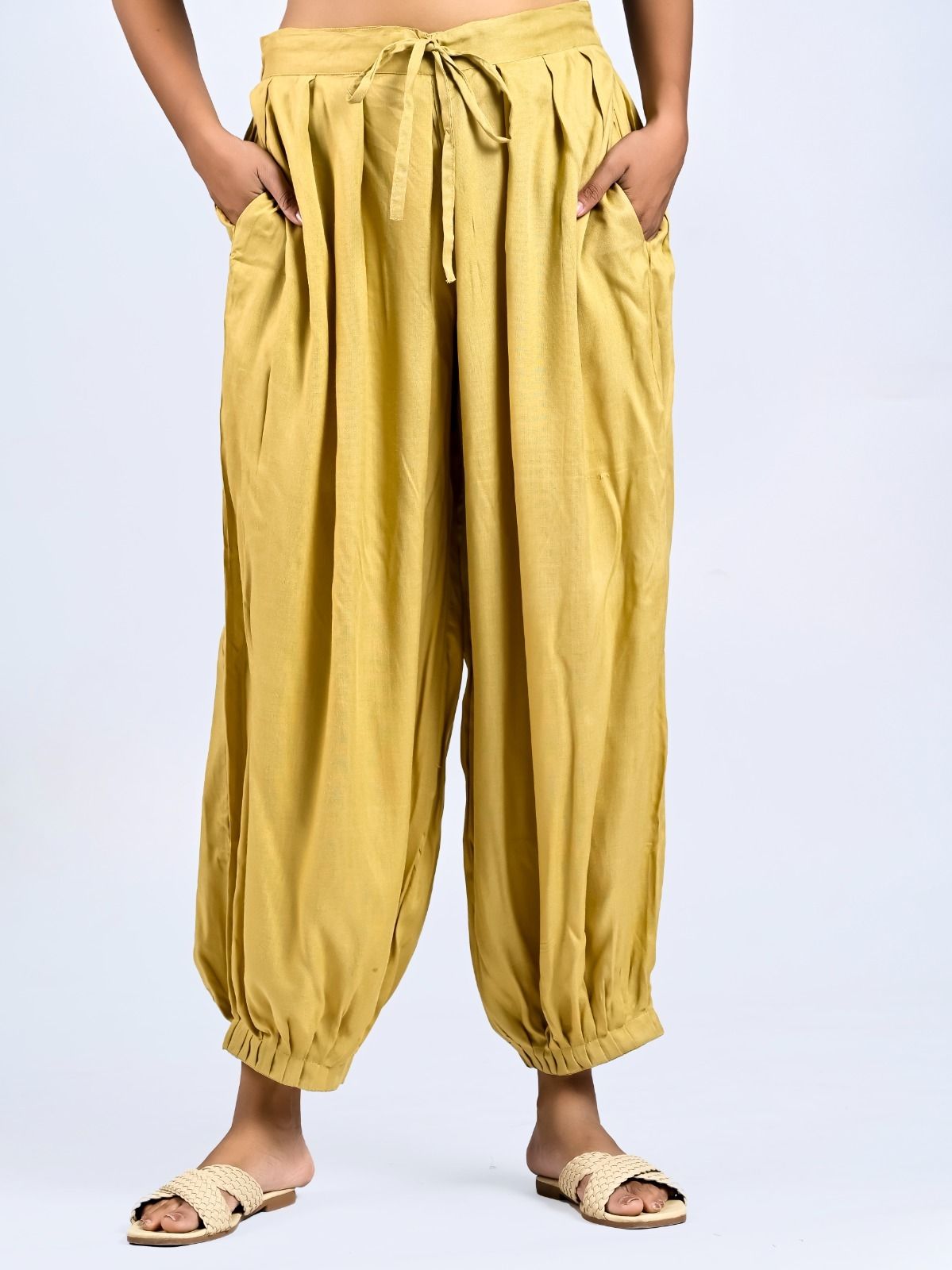 Solid Rayon Women Harem Pants-image-45