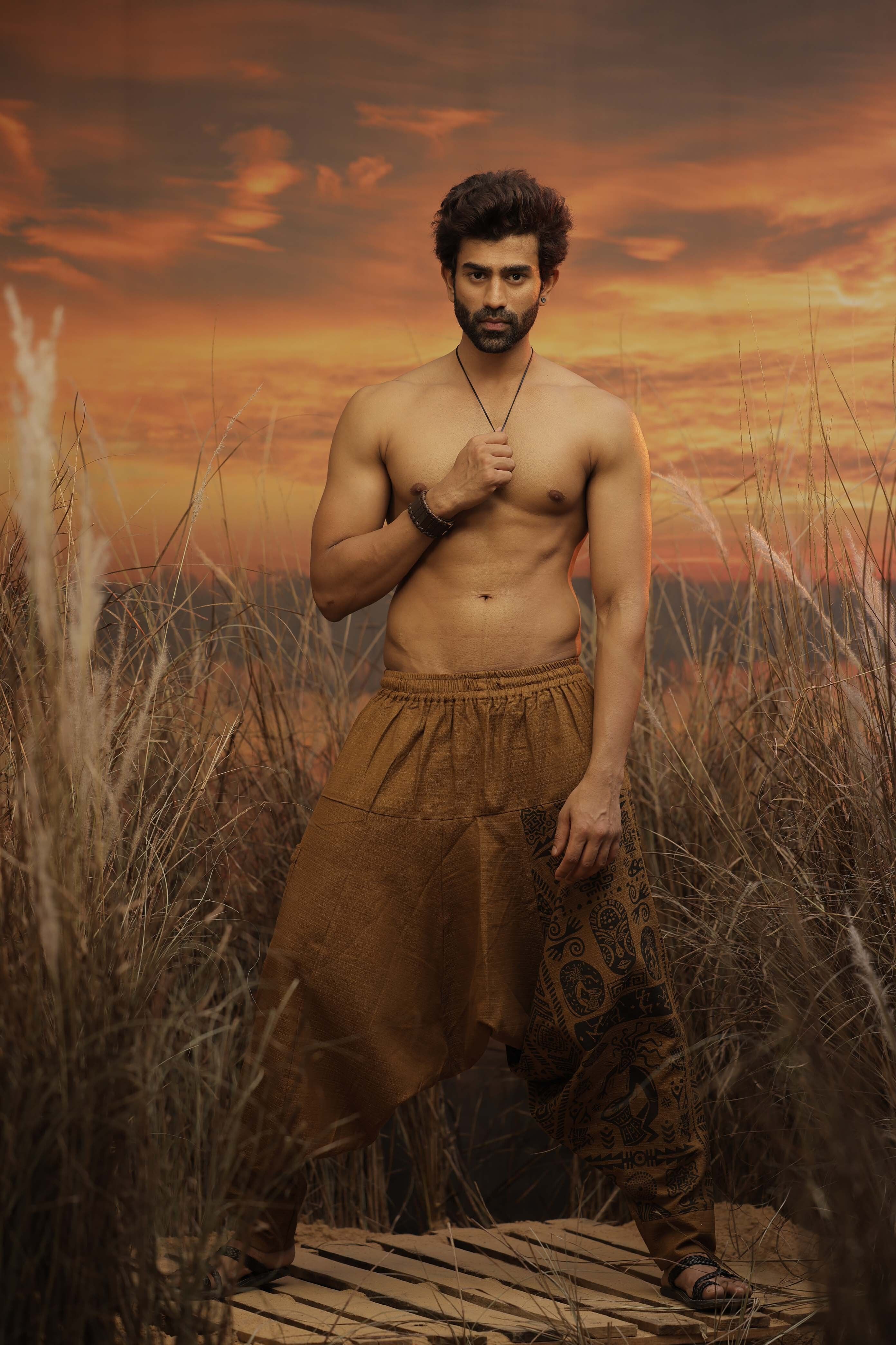 Printed Cotton Men Harem Pants-image-42