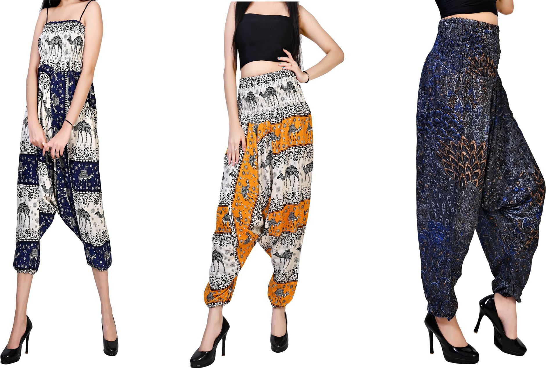 fusfus Printed Rayon, Cotton Women Harem Pants-picture-11