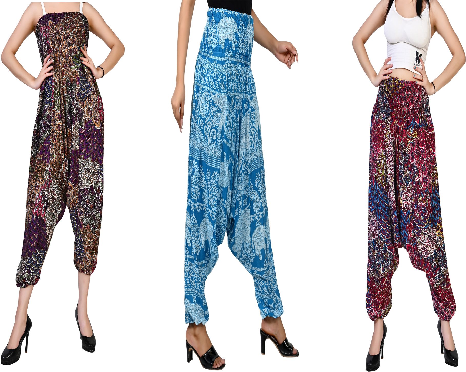 fusfus Printed Rayon, Cotton Women Harem Pants-picture-46