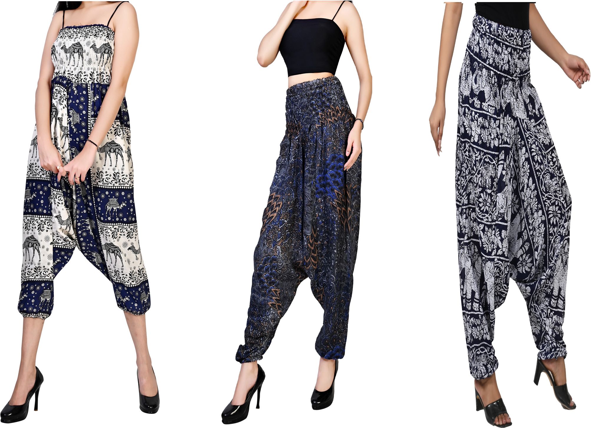 fusfus Printed Rayon, Cotton Women Harem Pants-picture-45