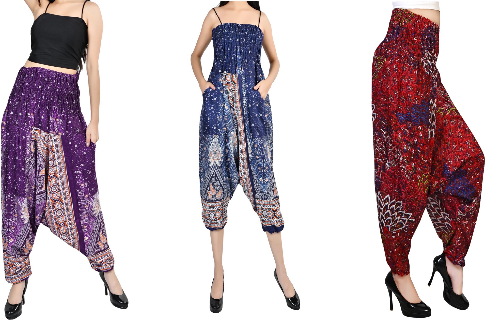 fusfus Printed Rayon, Cotton Women Harem Pants-picture-33