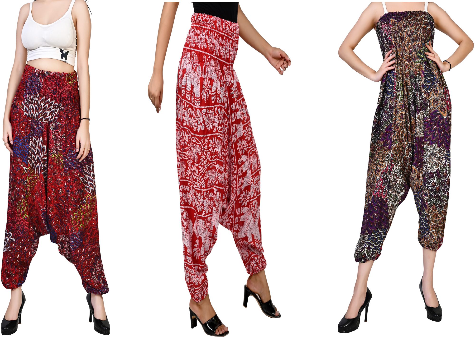 fusfus Printed Rayon, Cotton Women Harem Pants-picture-12