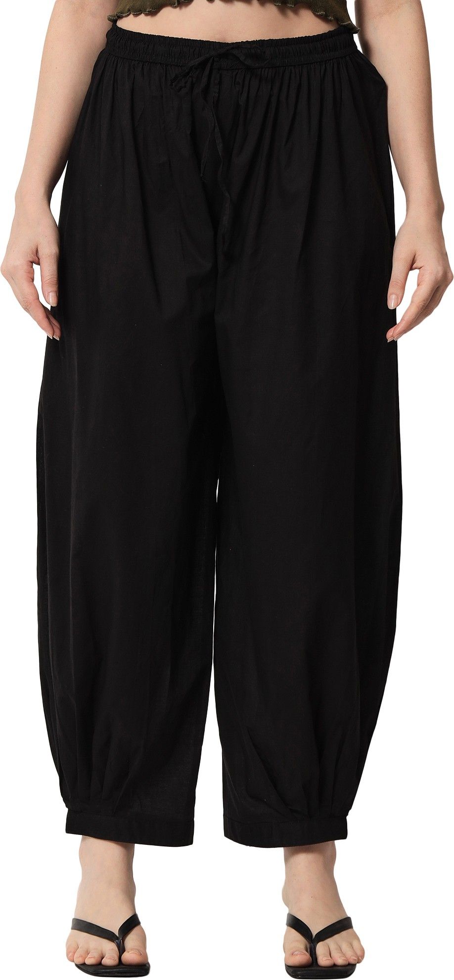 Solid Cotton Women Harem Pants