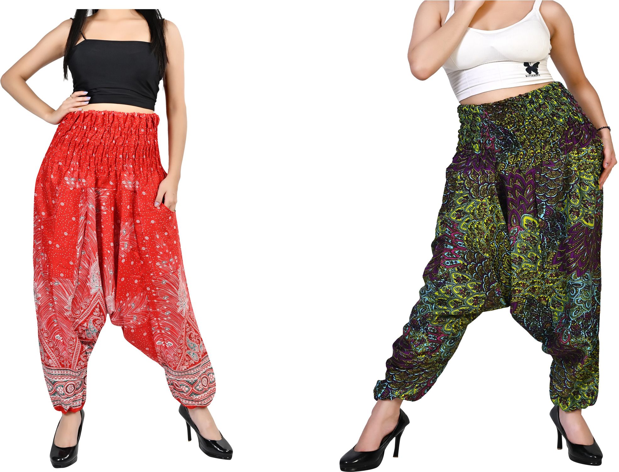 fusfus Printed Rayon, Cotton Women Harem Pants-picture-24