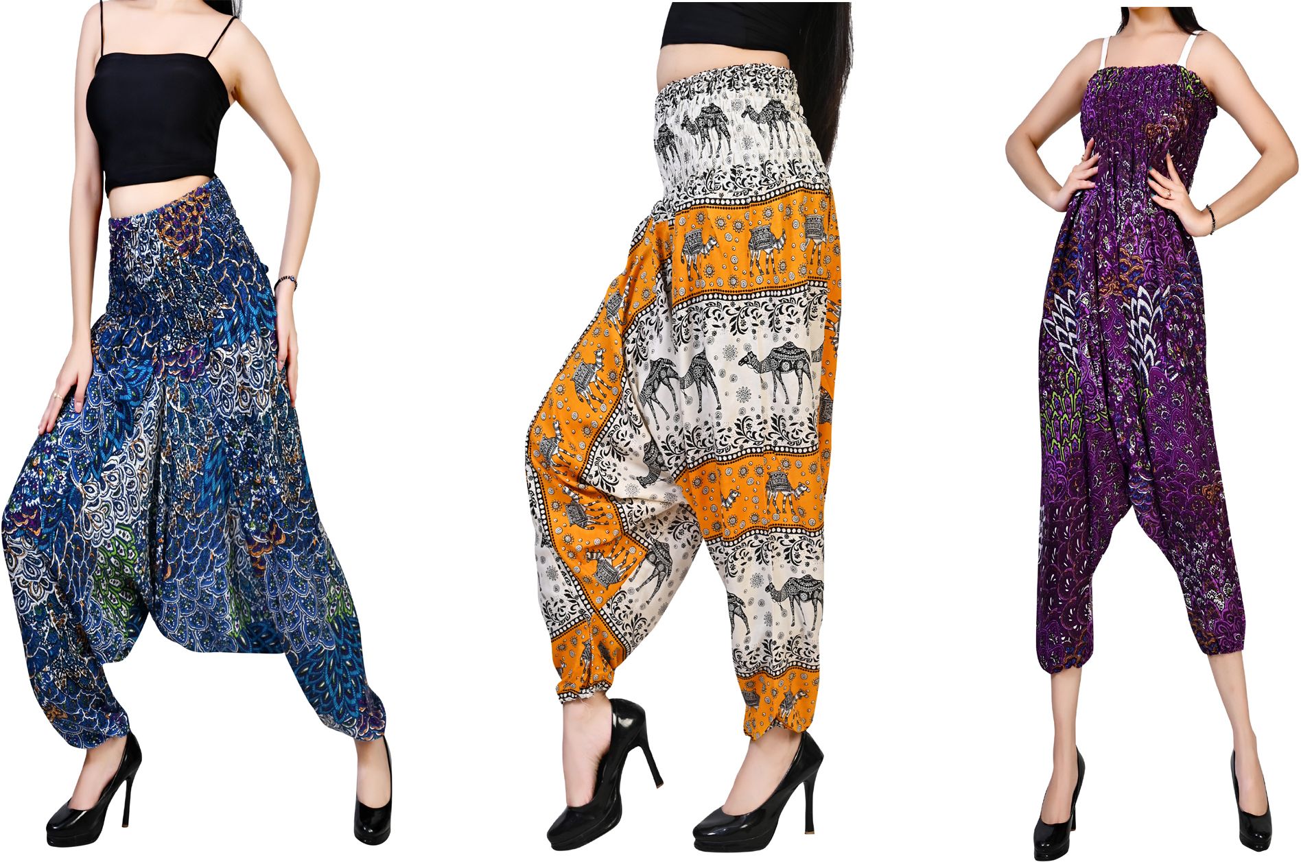 fusfus Printed Rayon, Cotton Women Harem Pants-picture-26